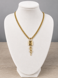 Christian Dior Padlock and Key Necklace