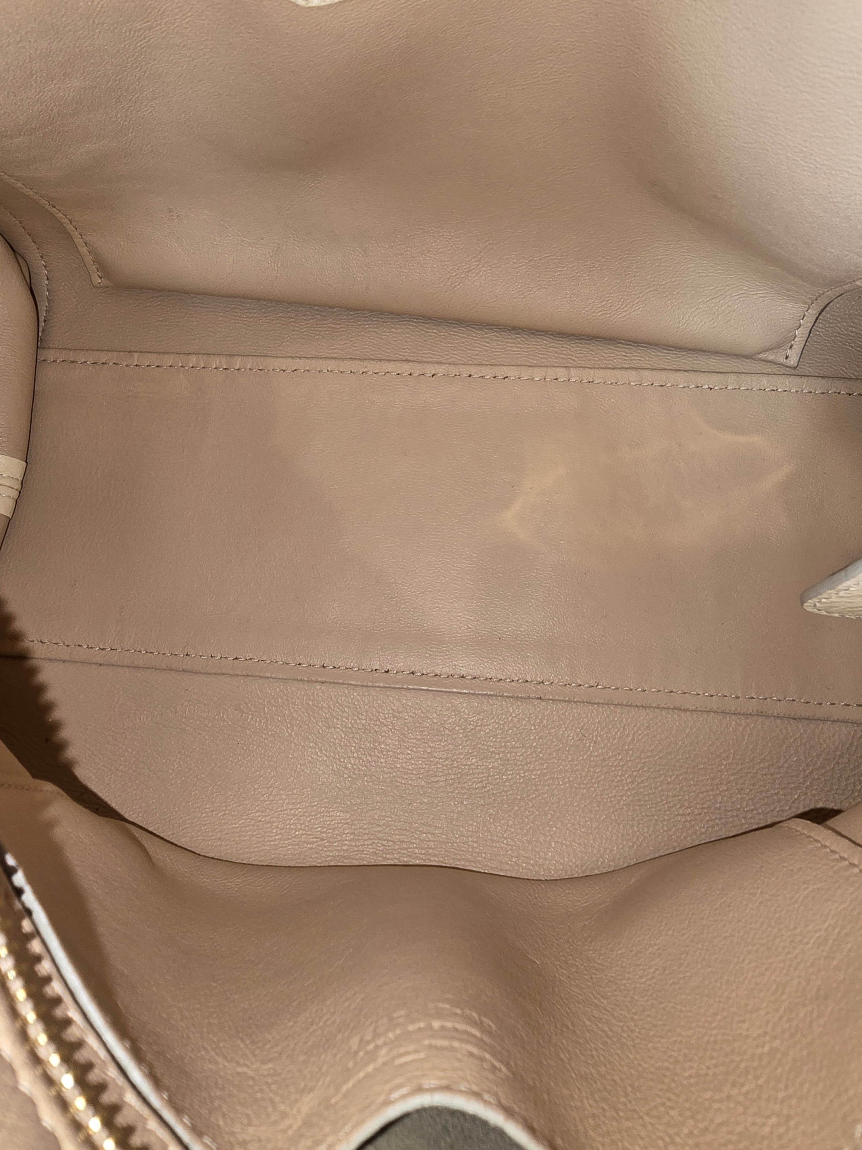 Salvatore Ferragamo Sofia Satchel in Cream and Brown