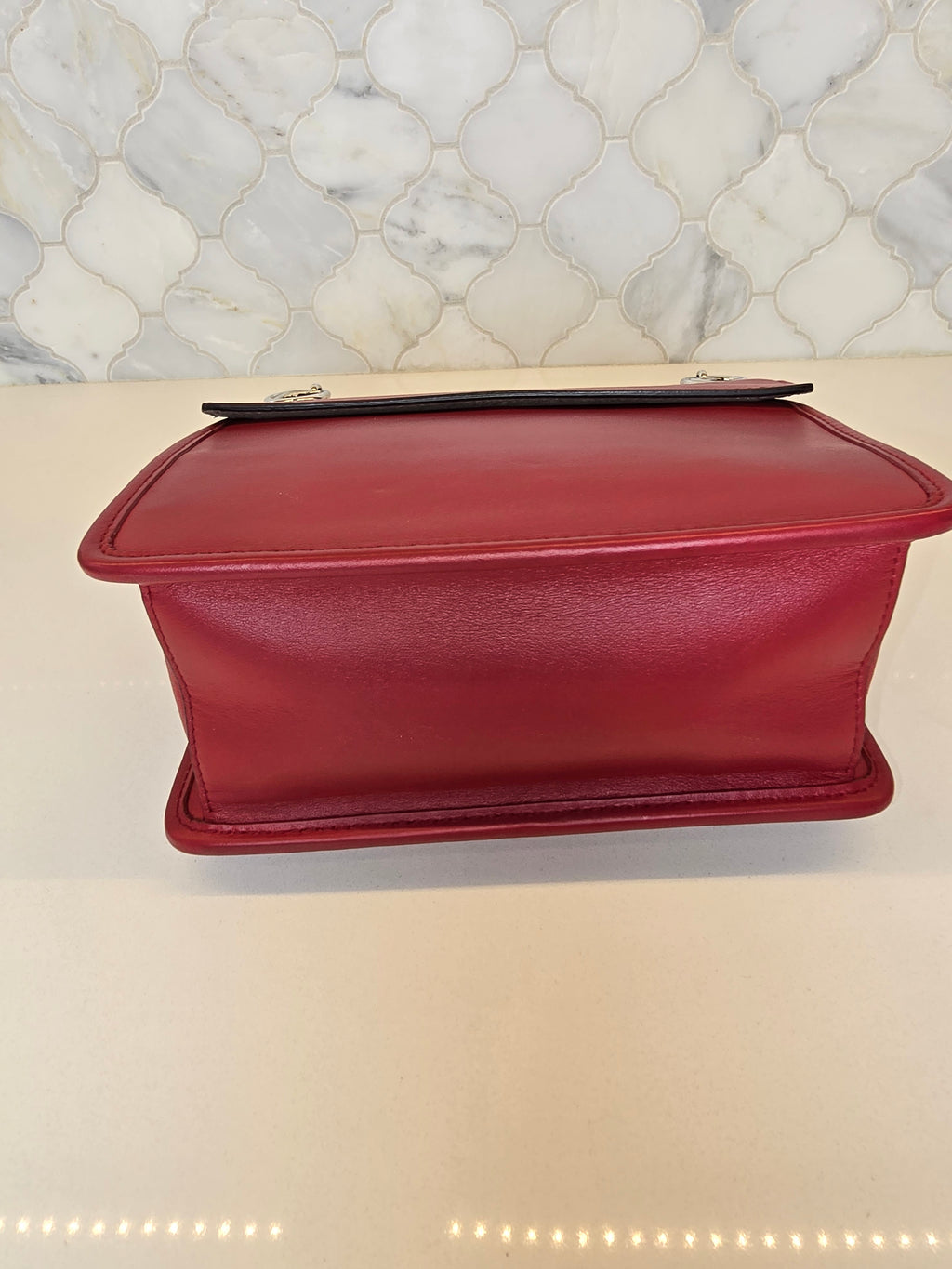 Fendi Calfskin Kan I Logo Crossbody – Red