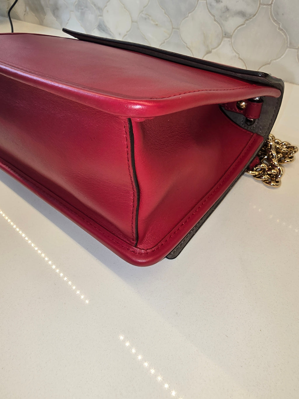 Fendi Calfskin Kan I Logo Crossbody – Red