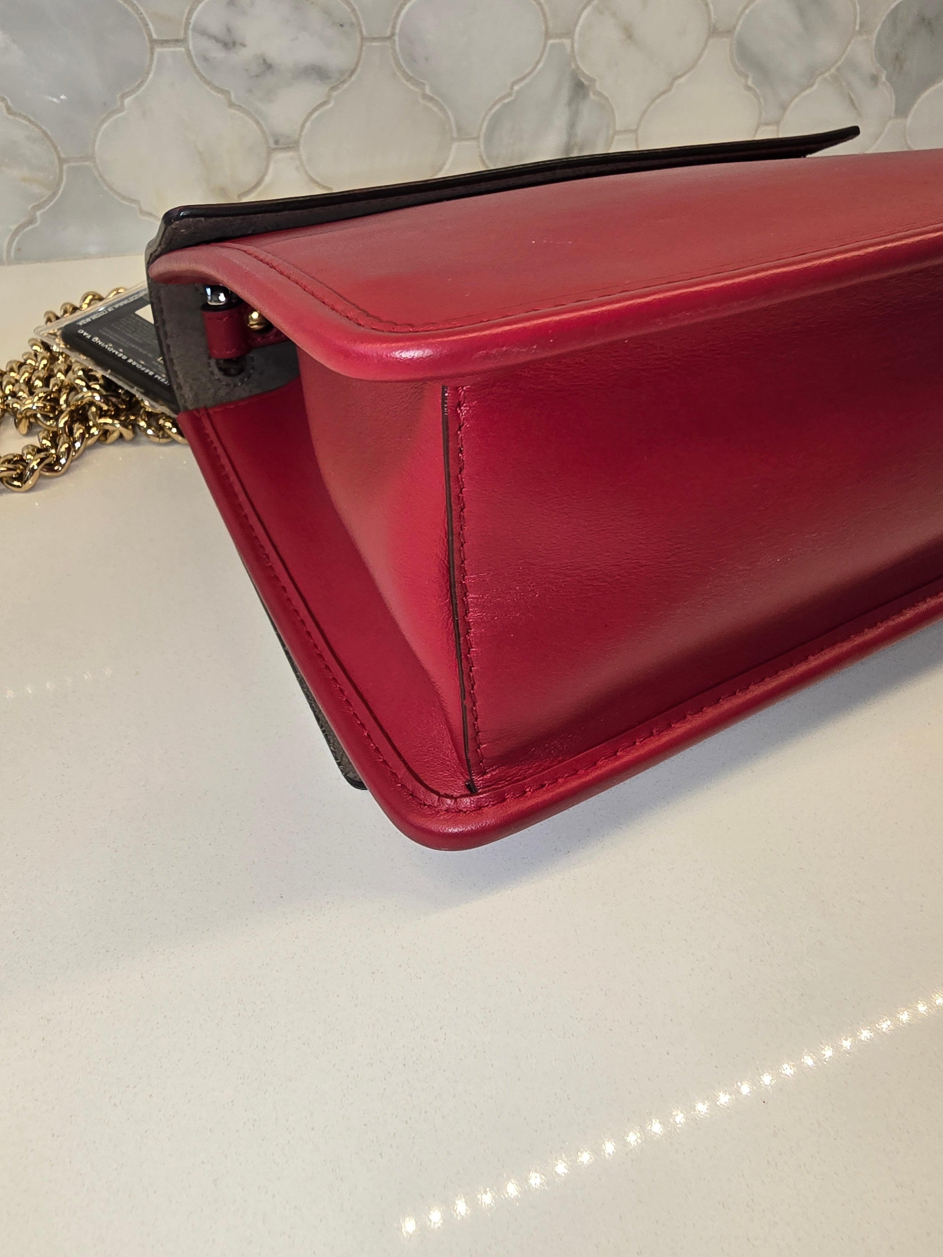 Fendi Calfskin Kan I Logo Crossbody – Red