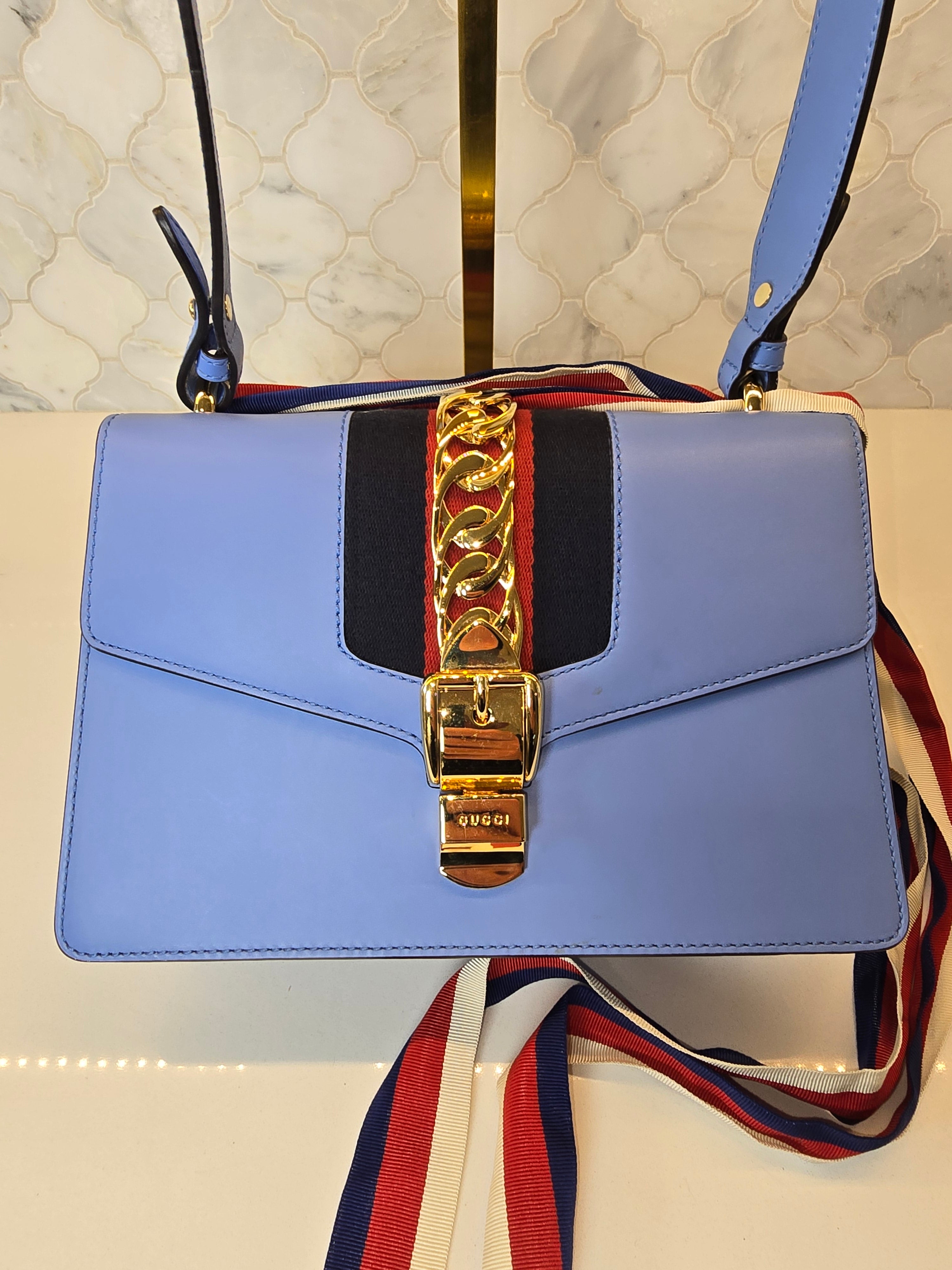 Gucci Calfskin Sylvie Small Bag – Blue