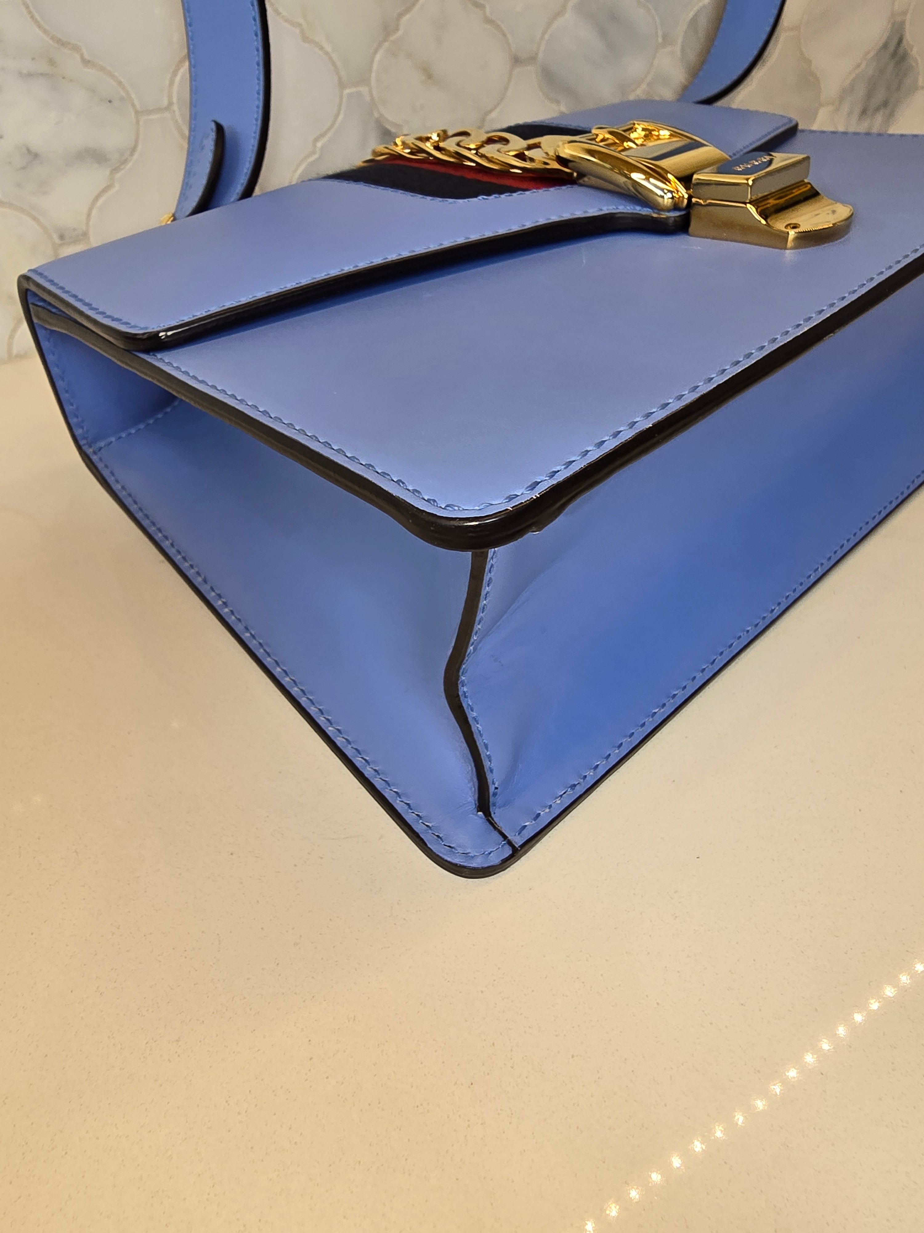 Gucci Calfskin Sylvie Small Bag – Blue