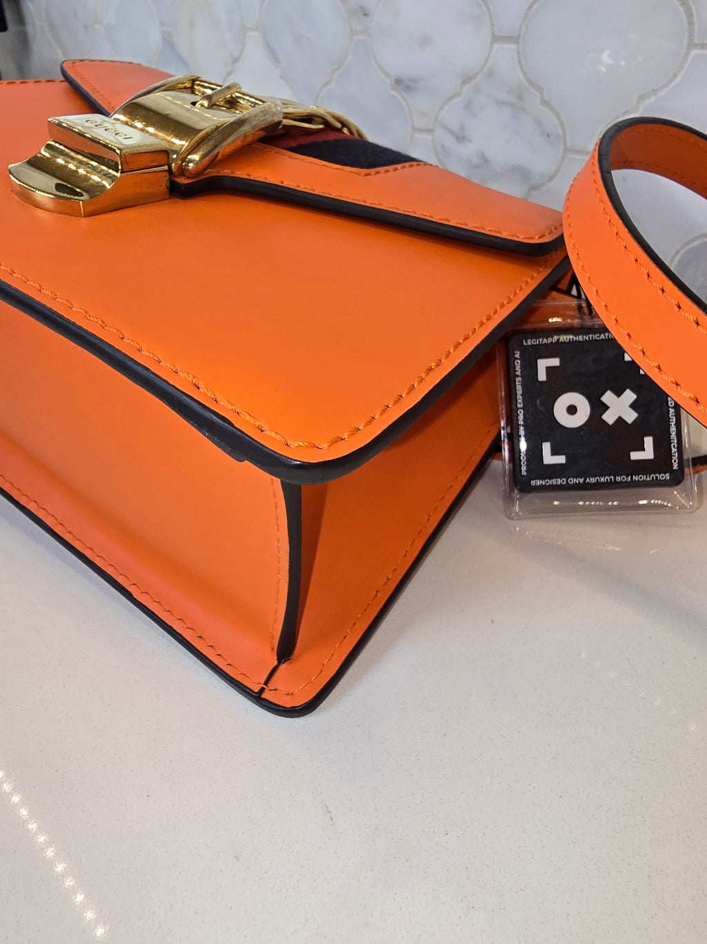 Gucci Sylvie Mini Shoulder Bag in Orange