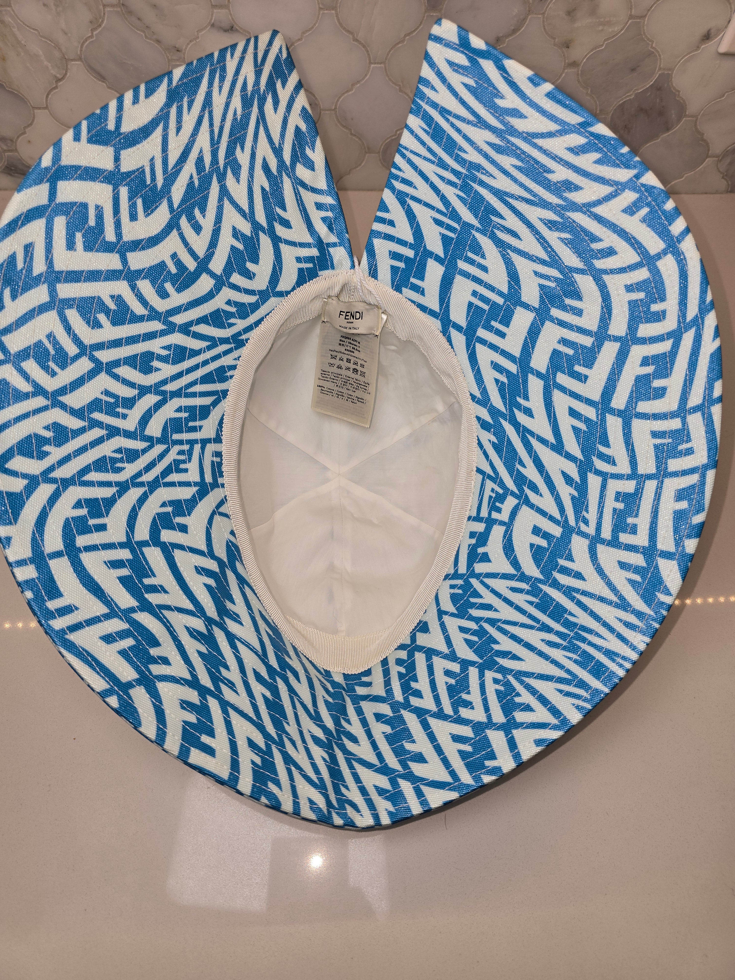 Fendi Wide Brimmed FF Motif Hat