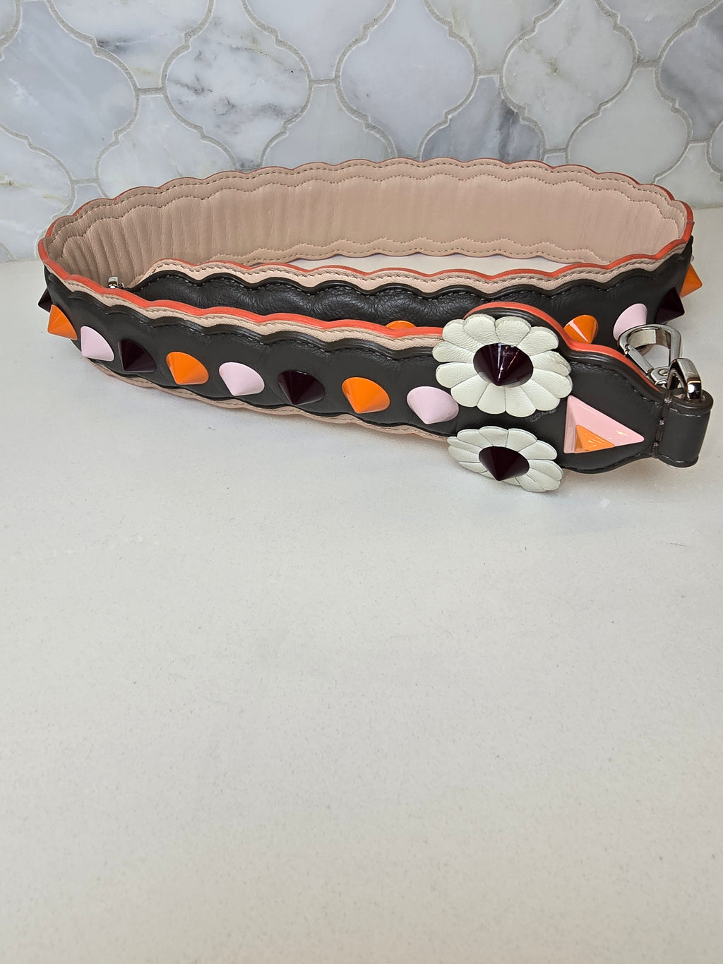Fendi Studded Leather Shoulder Strap