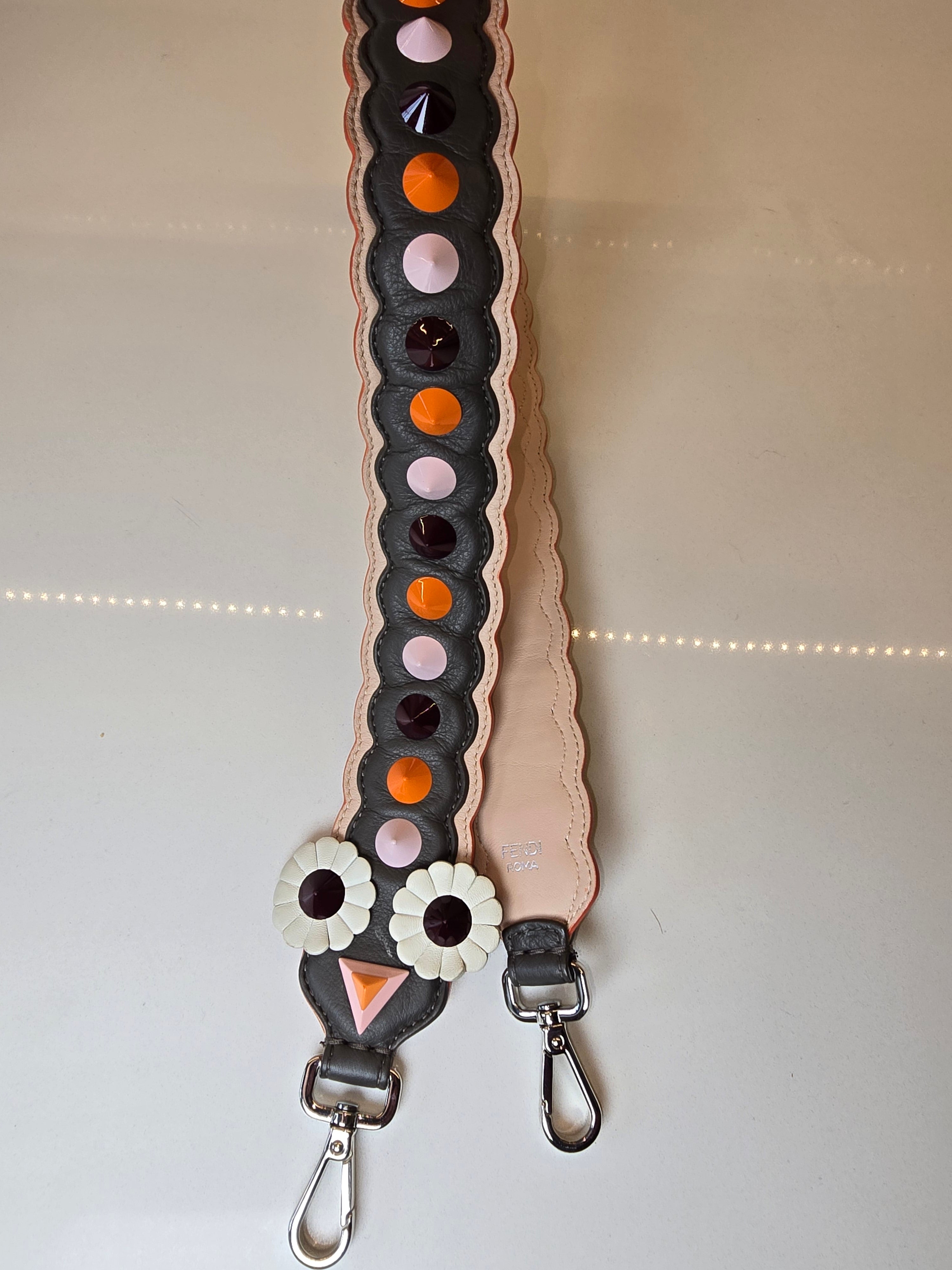 Fendi Studded Leather Shoulder Strap
