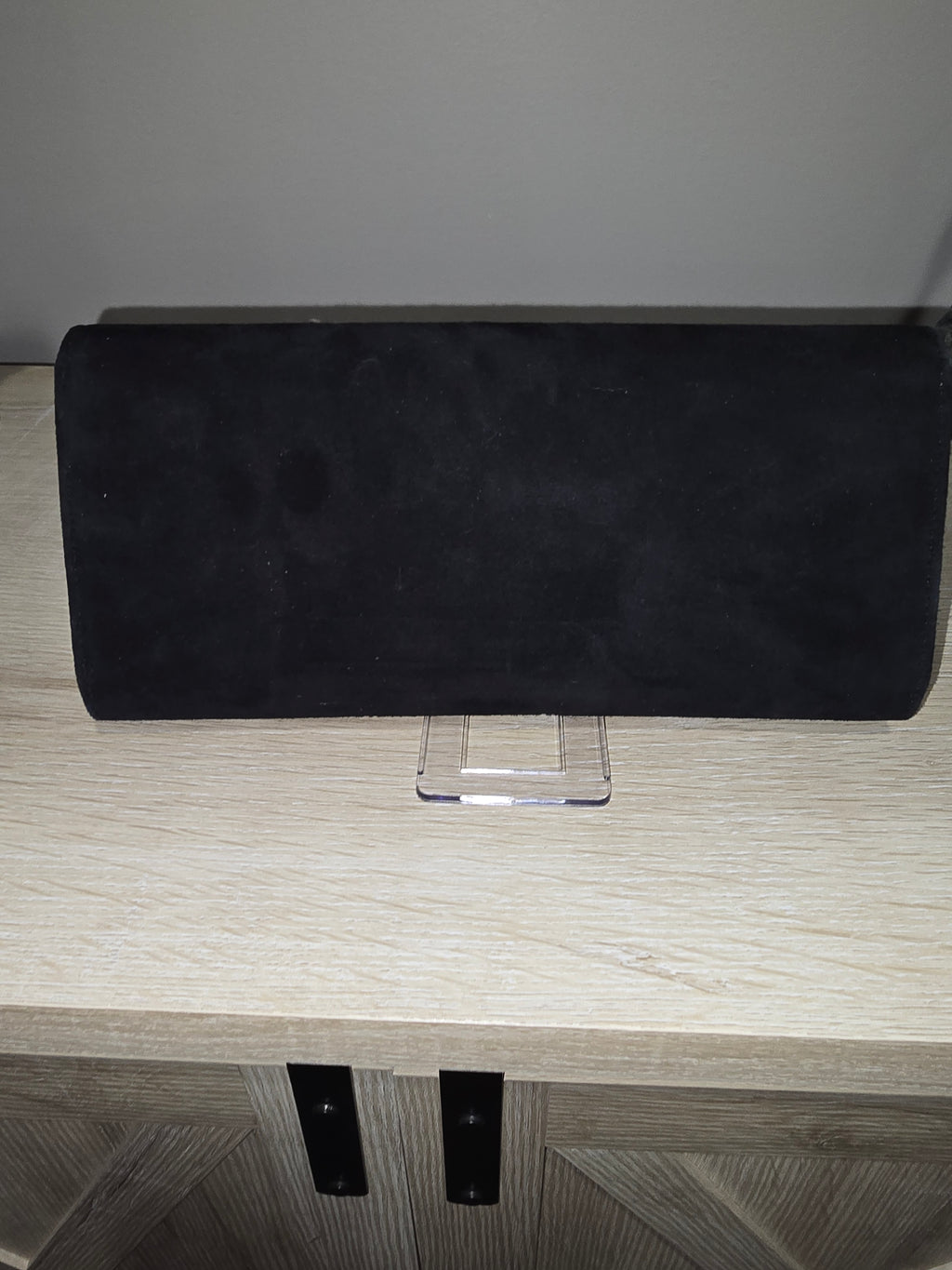 Gucci Black Suede Crystal Clutch
