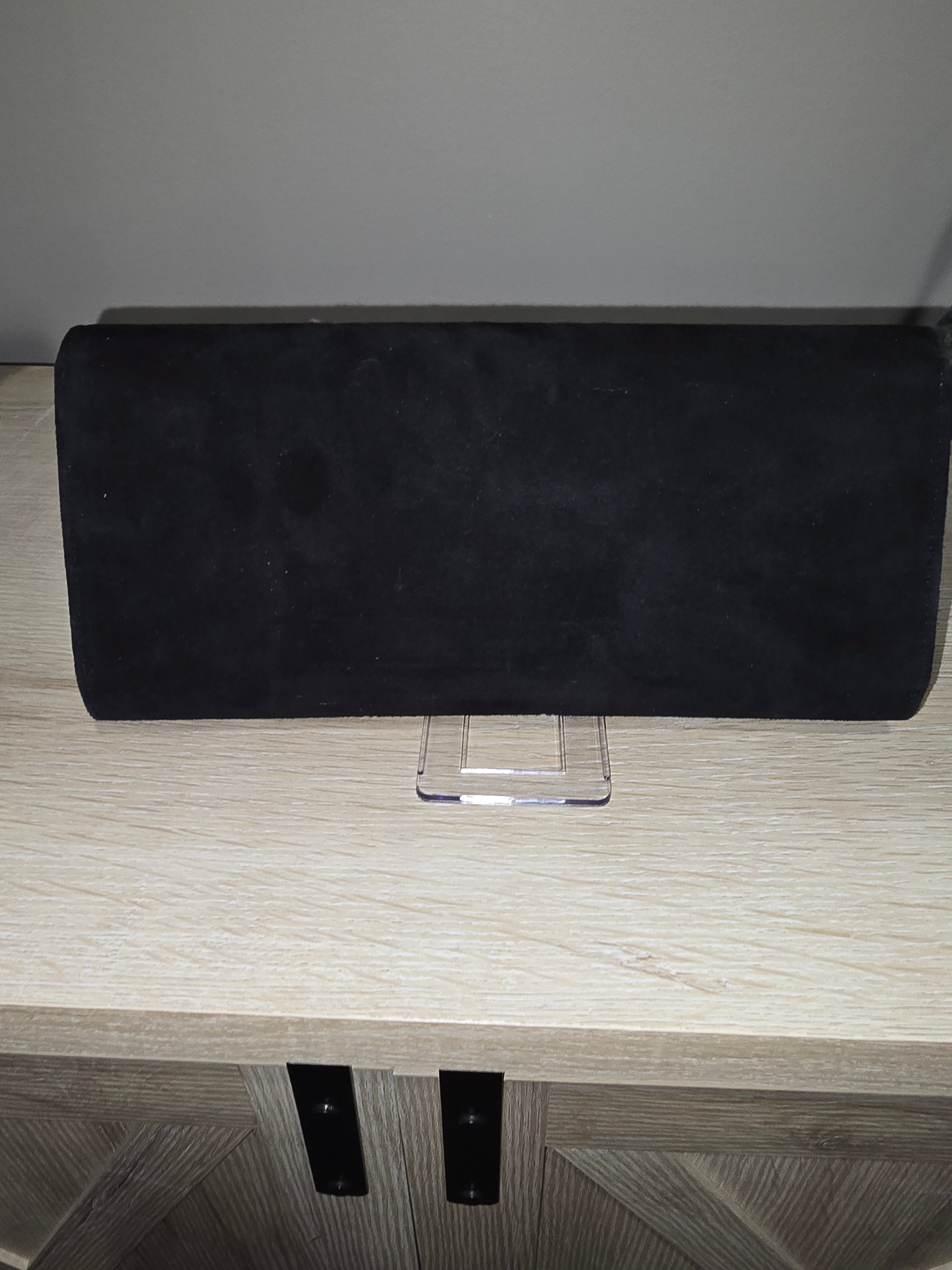 Gucci Black Suede Crystal Clutch