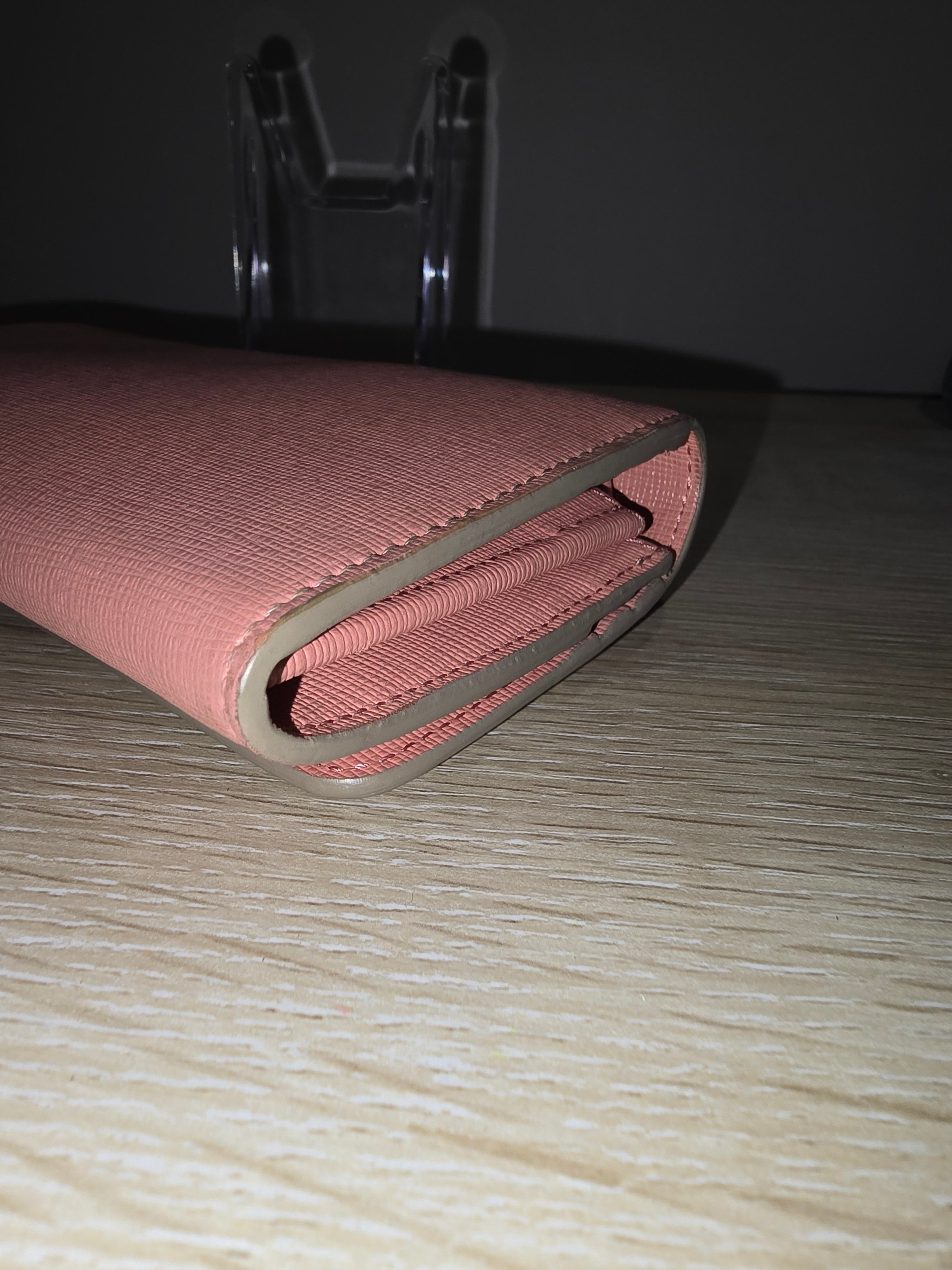 Fendi Leather Monster Wallet with Chain in Pink, Red and Grey