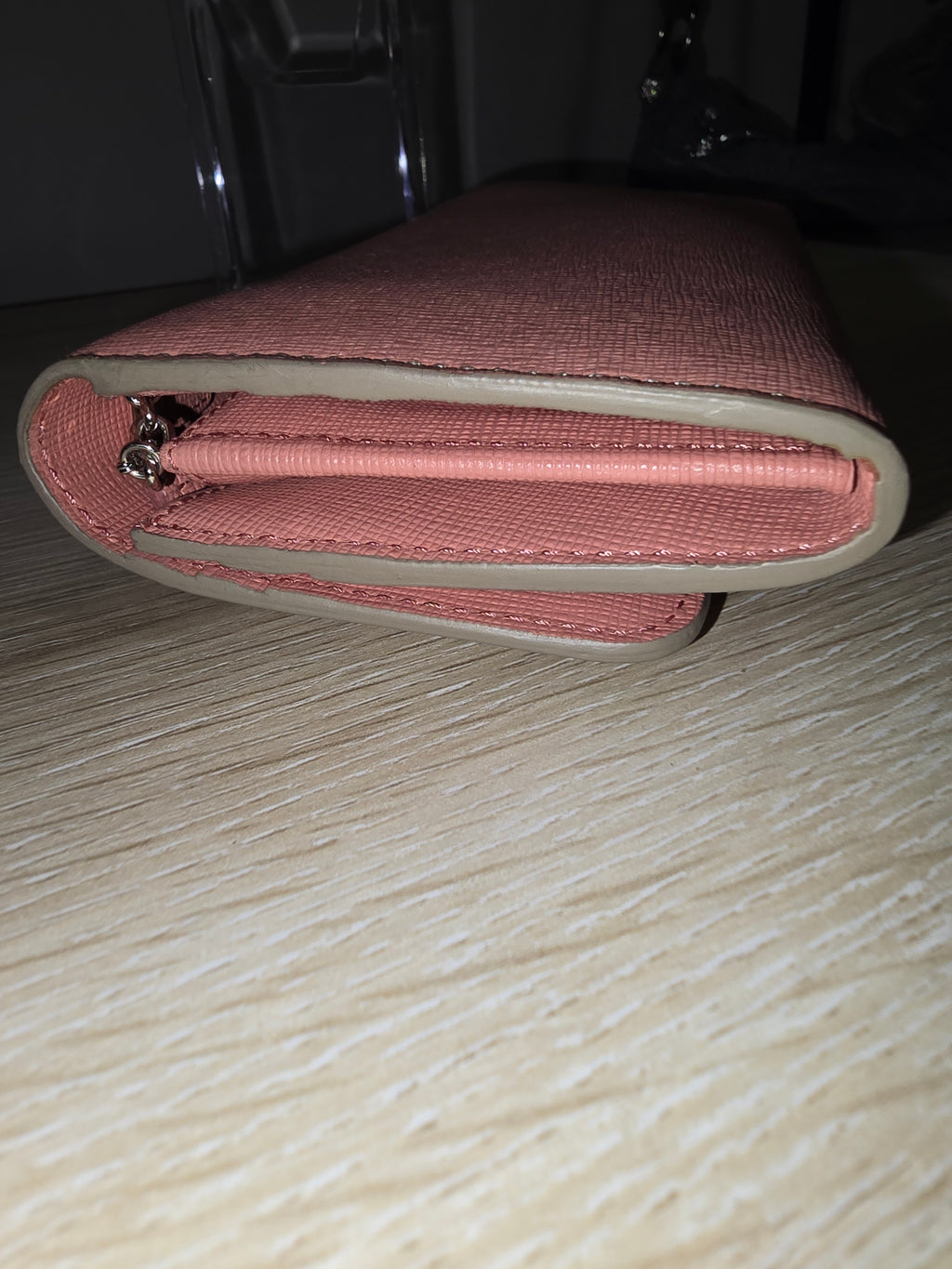 Fendi Leather Monster Wallet with Chain in Pink, Red and Grey