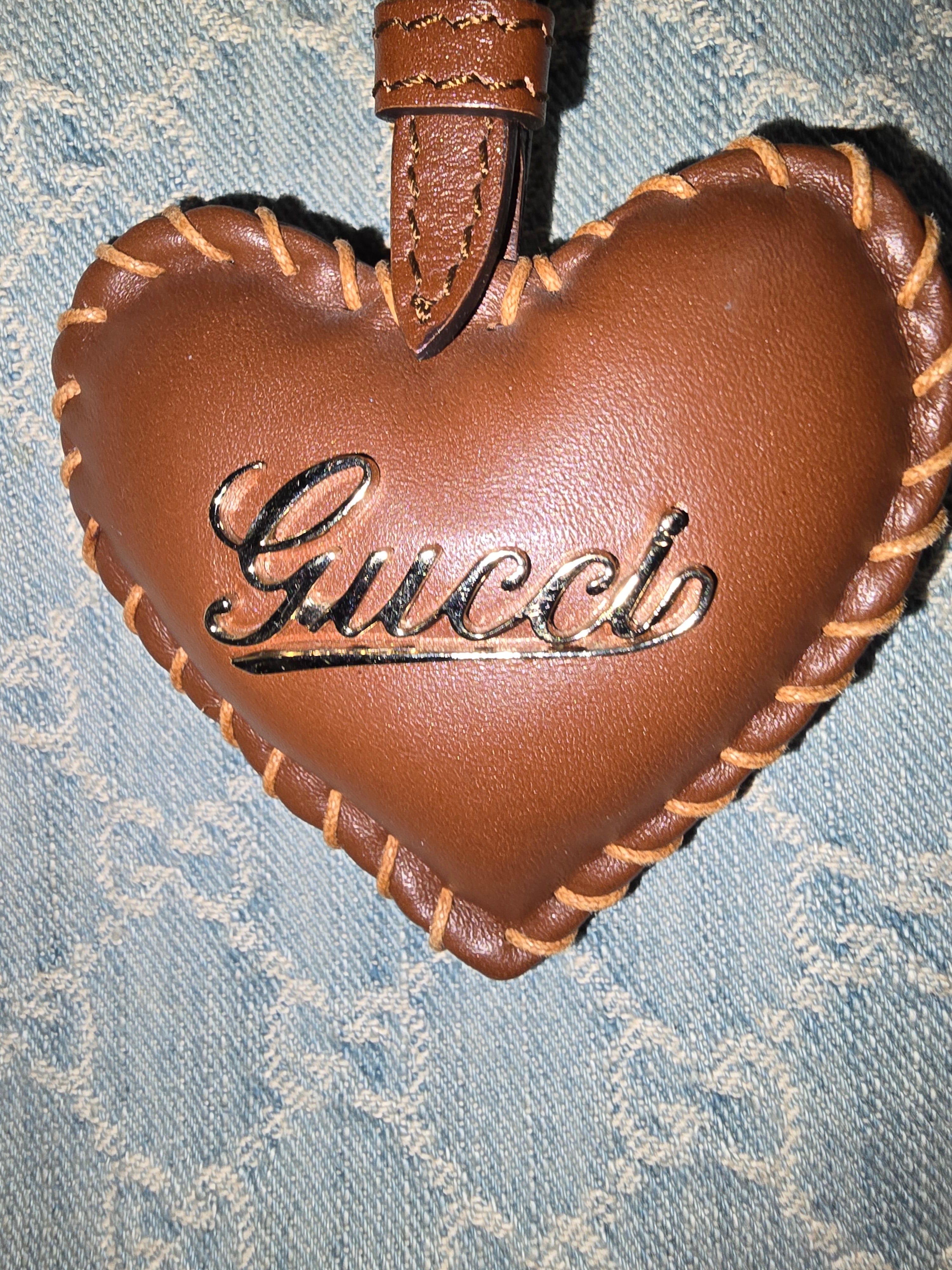 Gucci Denim Valentine Tote in Light Blue