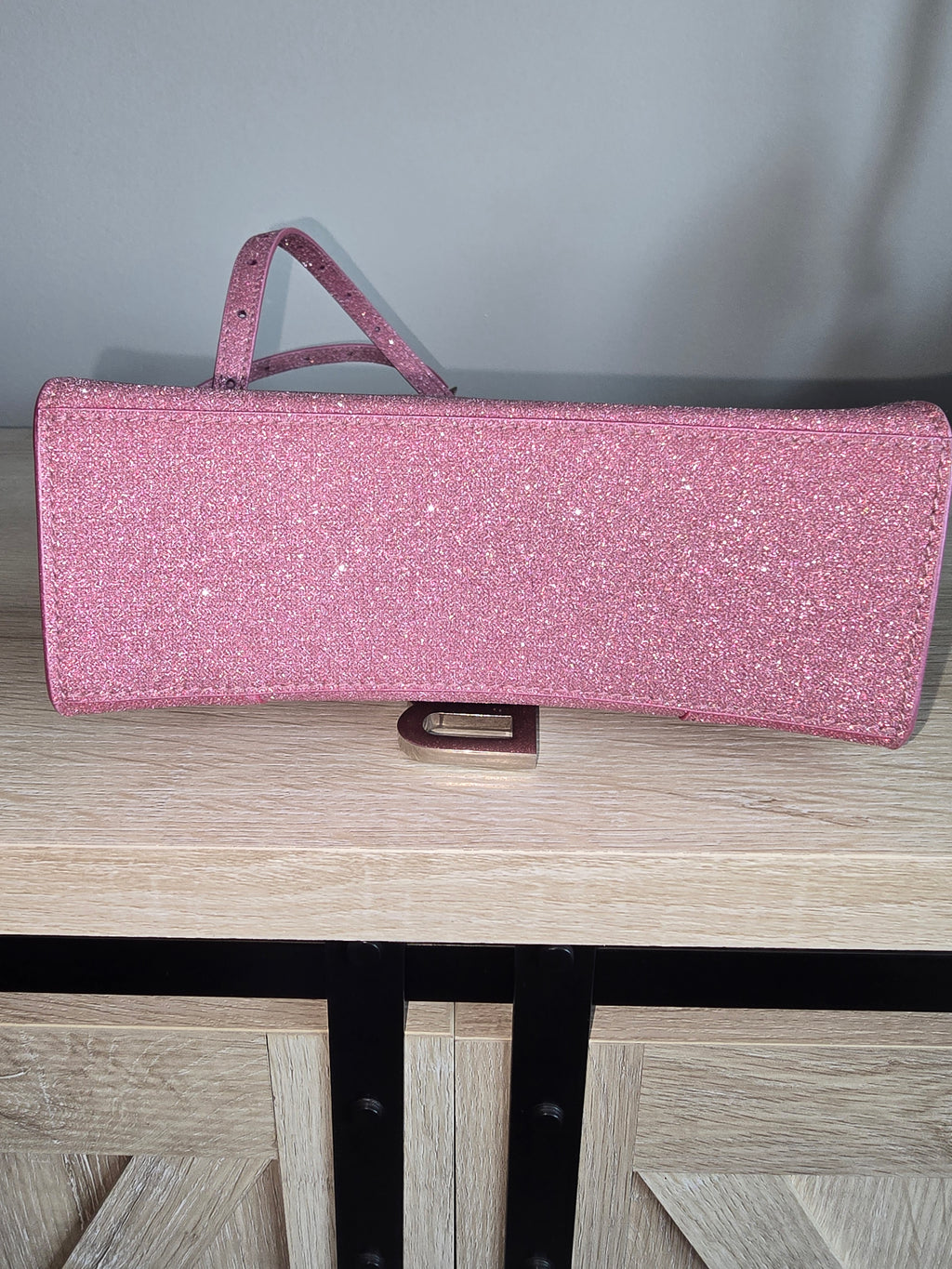 Balenciaga Hourglass Bag in Pink Glitter