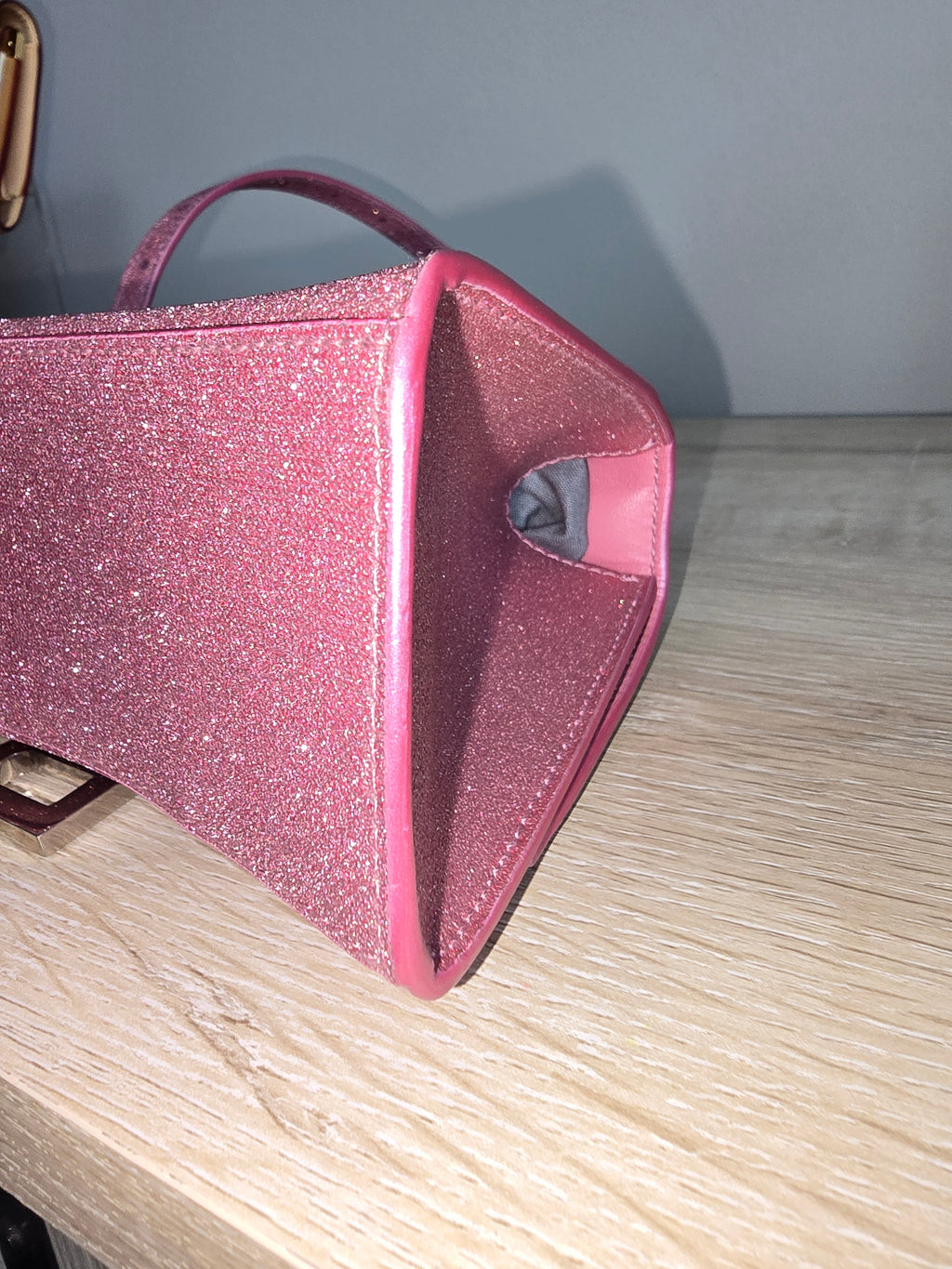 Balenciaga Hourglass Bag in Pink Glitter