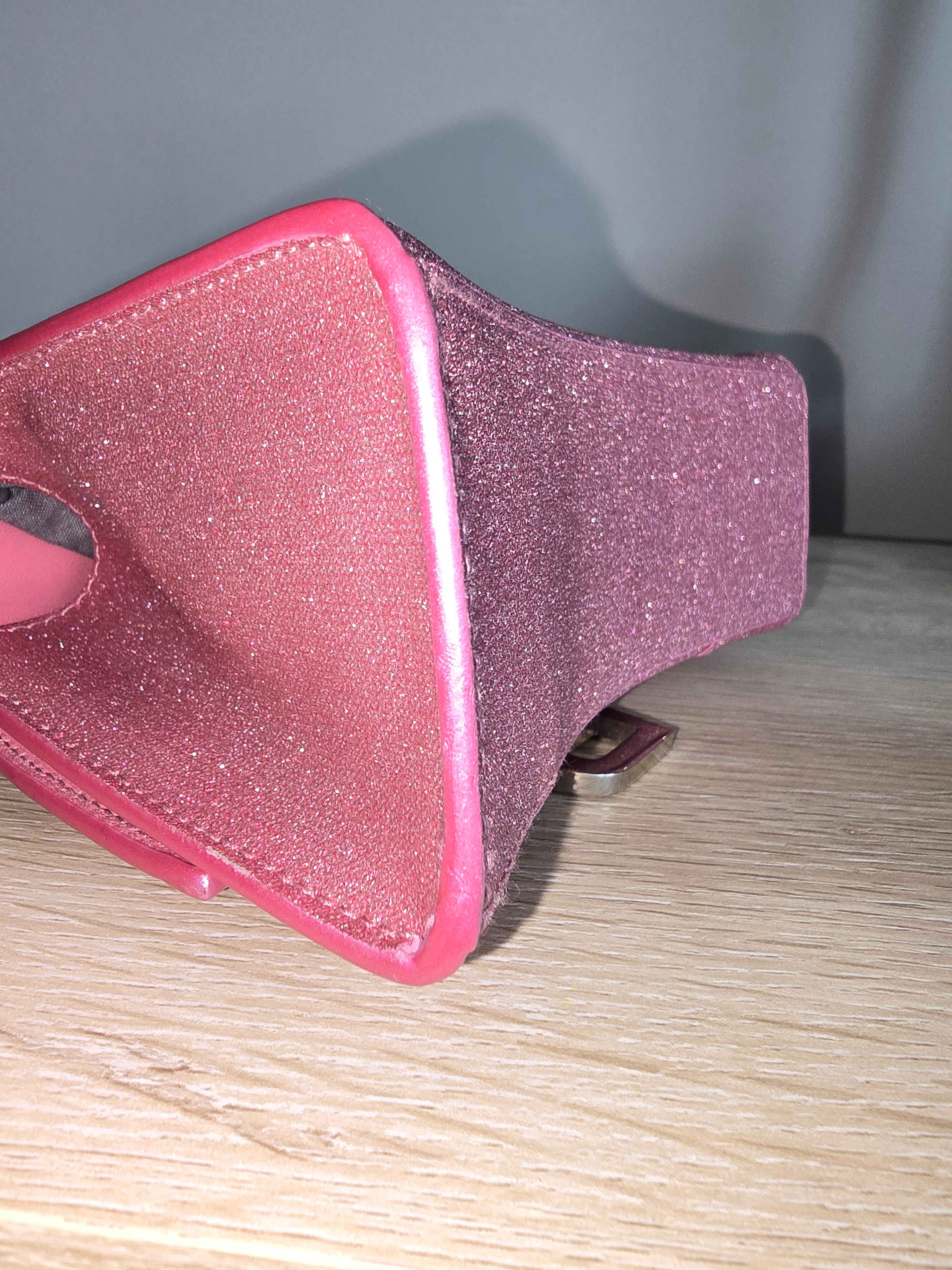 Balenciaga Hourglass Bag in Pink Glitter