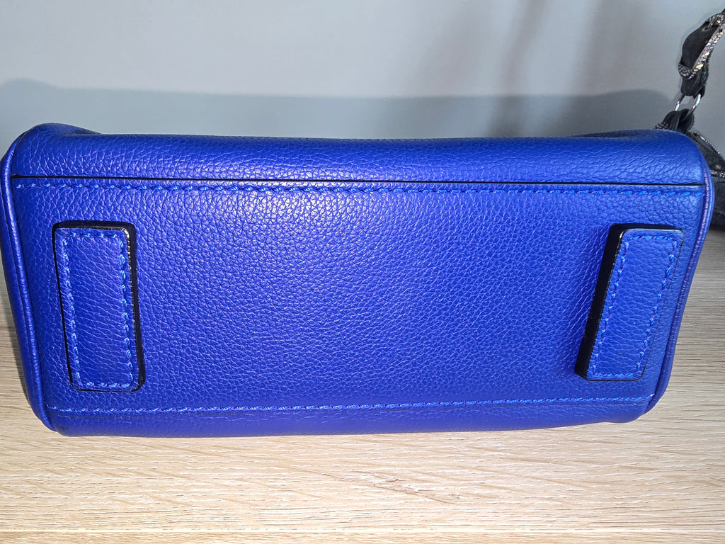 Versace Medusa Leather Shoulder Bag in Blue