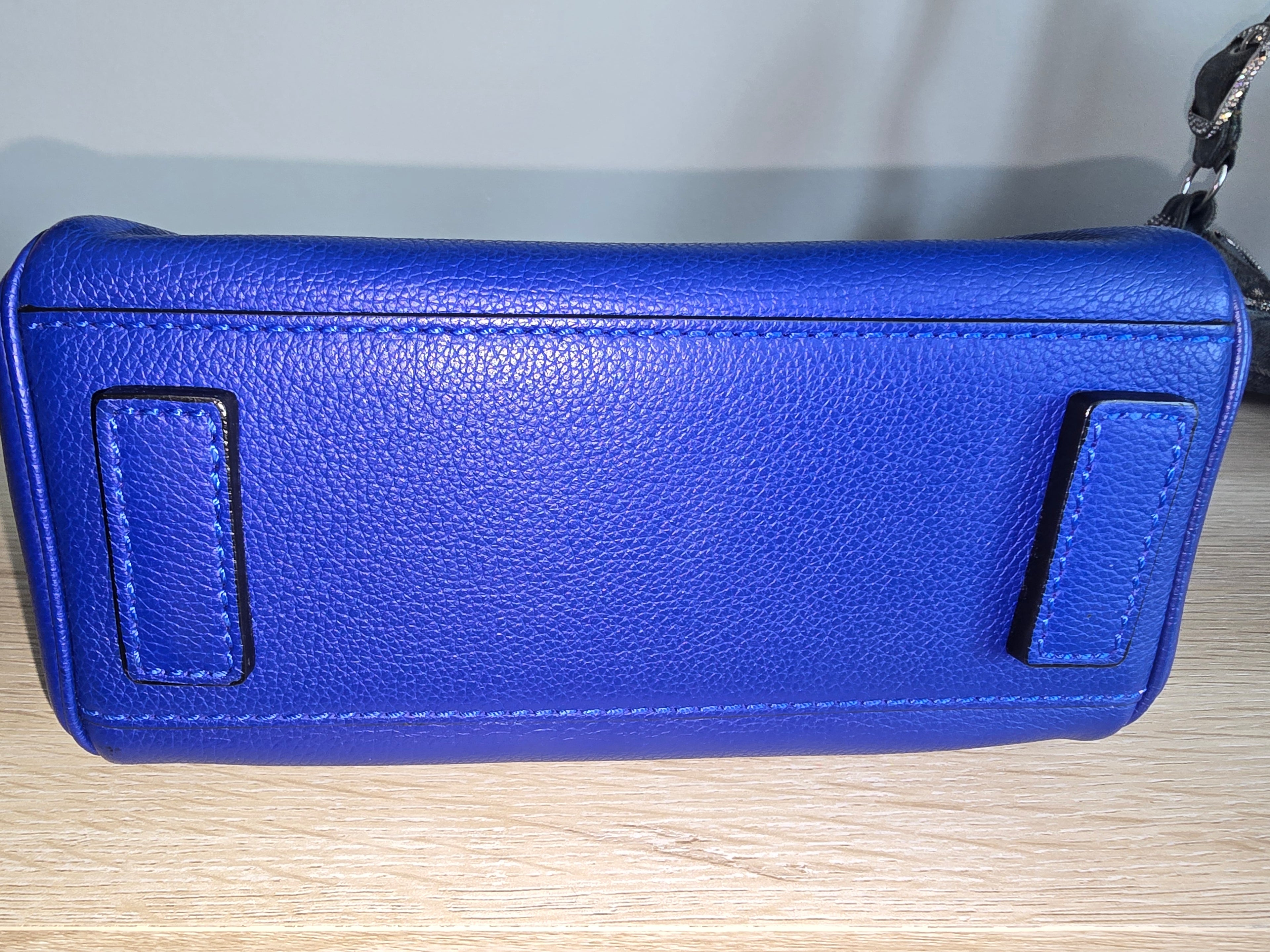 Versace Medusa Leather Shoulder Bag in Blue