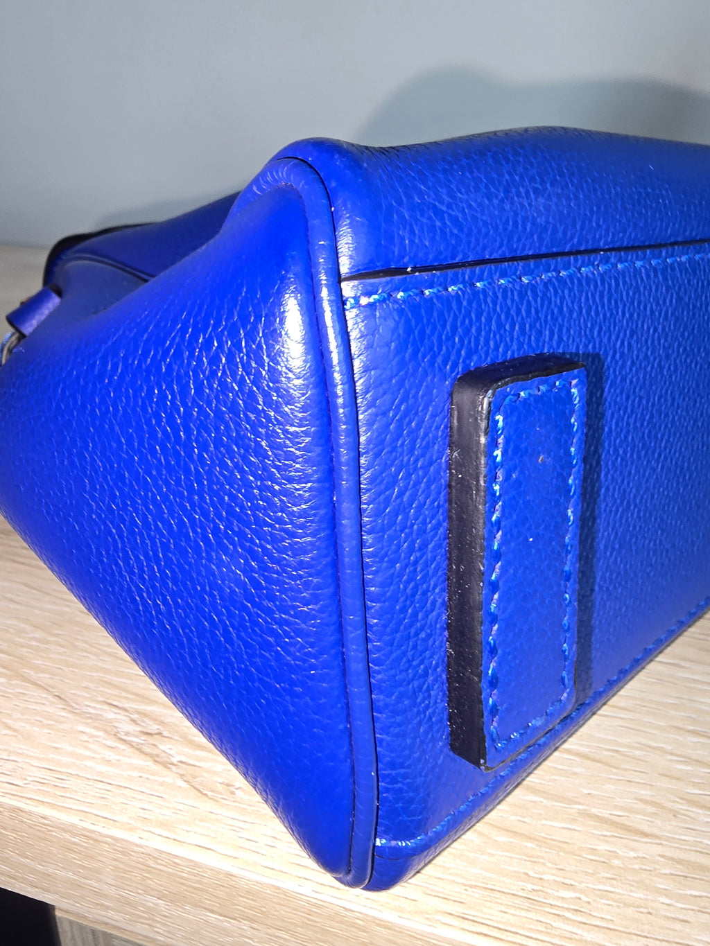 Versace Medusa Leather Shoulder Bag in Blue