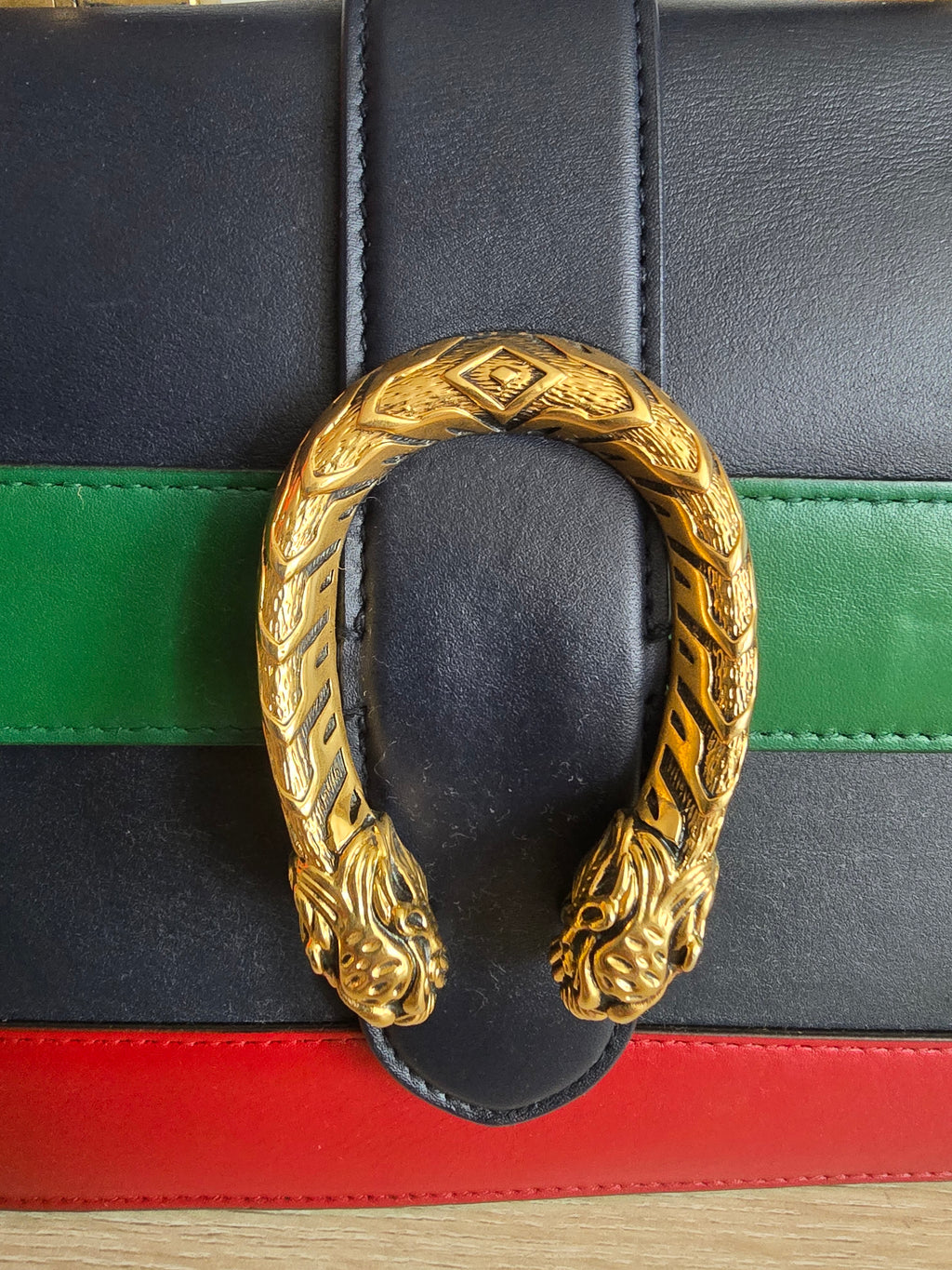 Gucci Dionysus Bamboo Top Handle Bag Colorblock Leather Medium