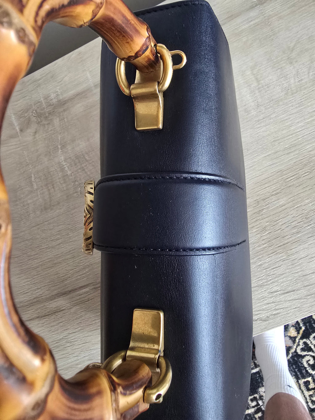 Gucci Dionysus Bamboo Top Handle Bag Colorblock Leather Medium