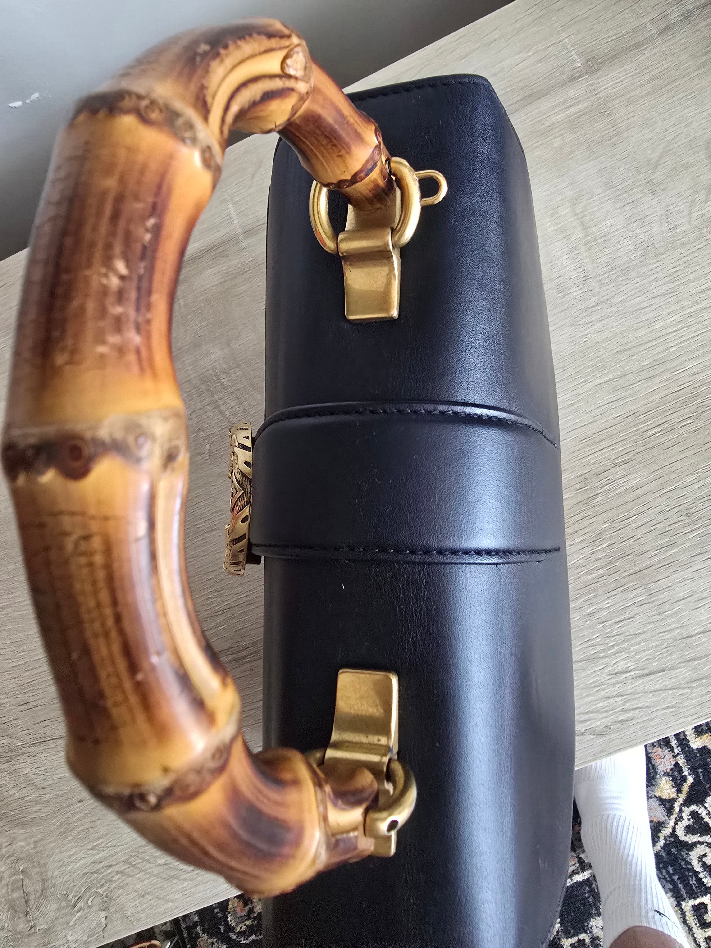 Gucci Dionysus Bamboo Top Handle Bag Colorblock Leather Medium