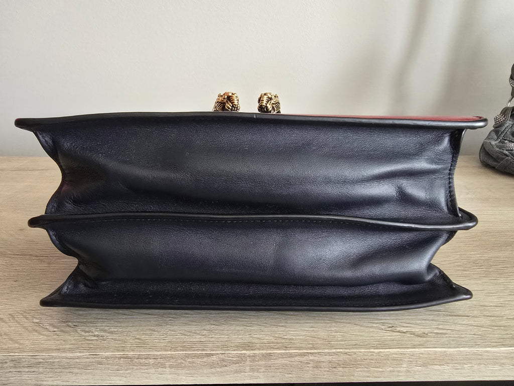 Gucci Dionysus Bamboo Top Handle Bag Colorblock Leather Medium