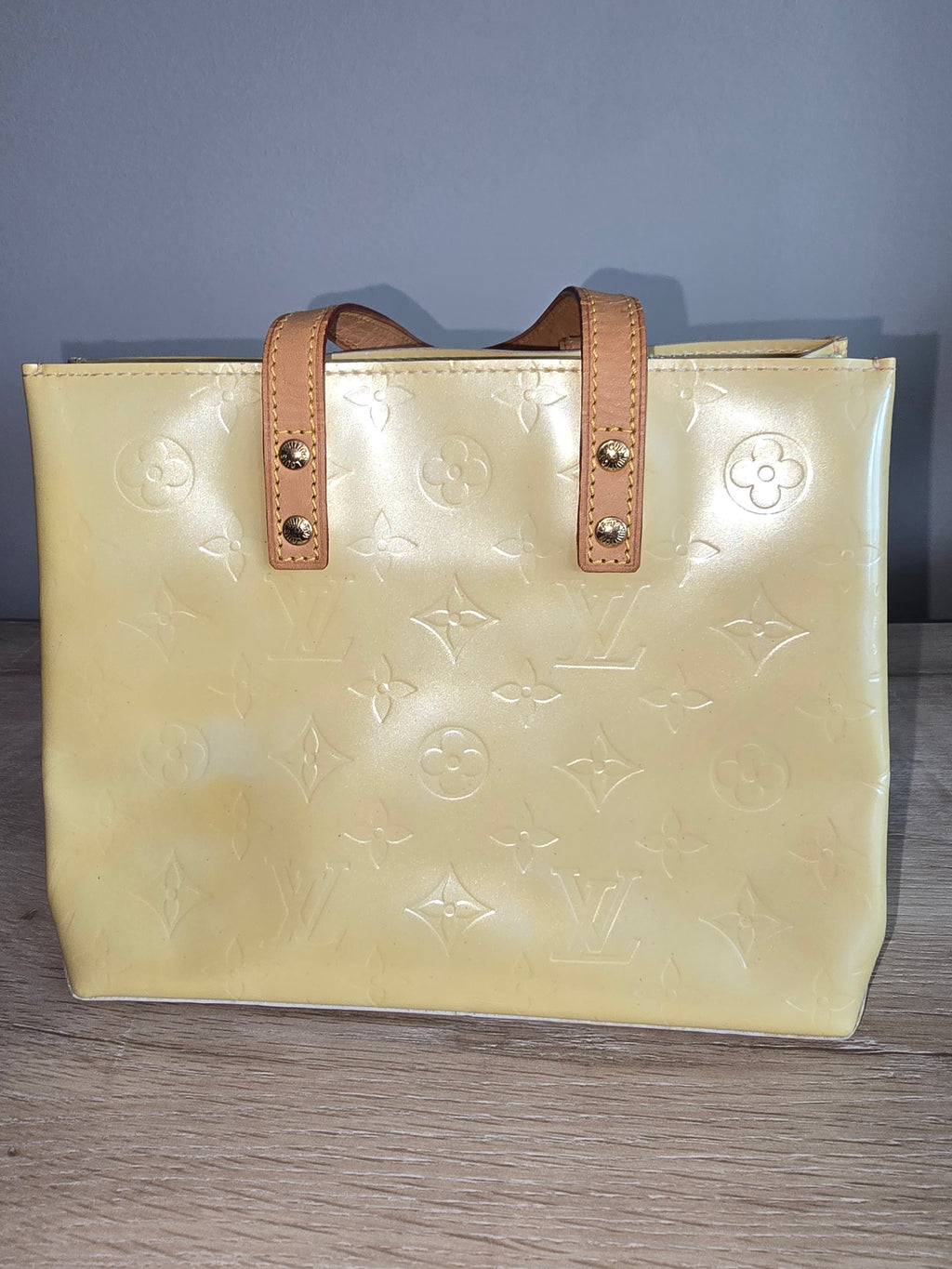 Louis Vuitton Vernis Patent Leather Reade PM in Yellow