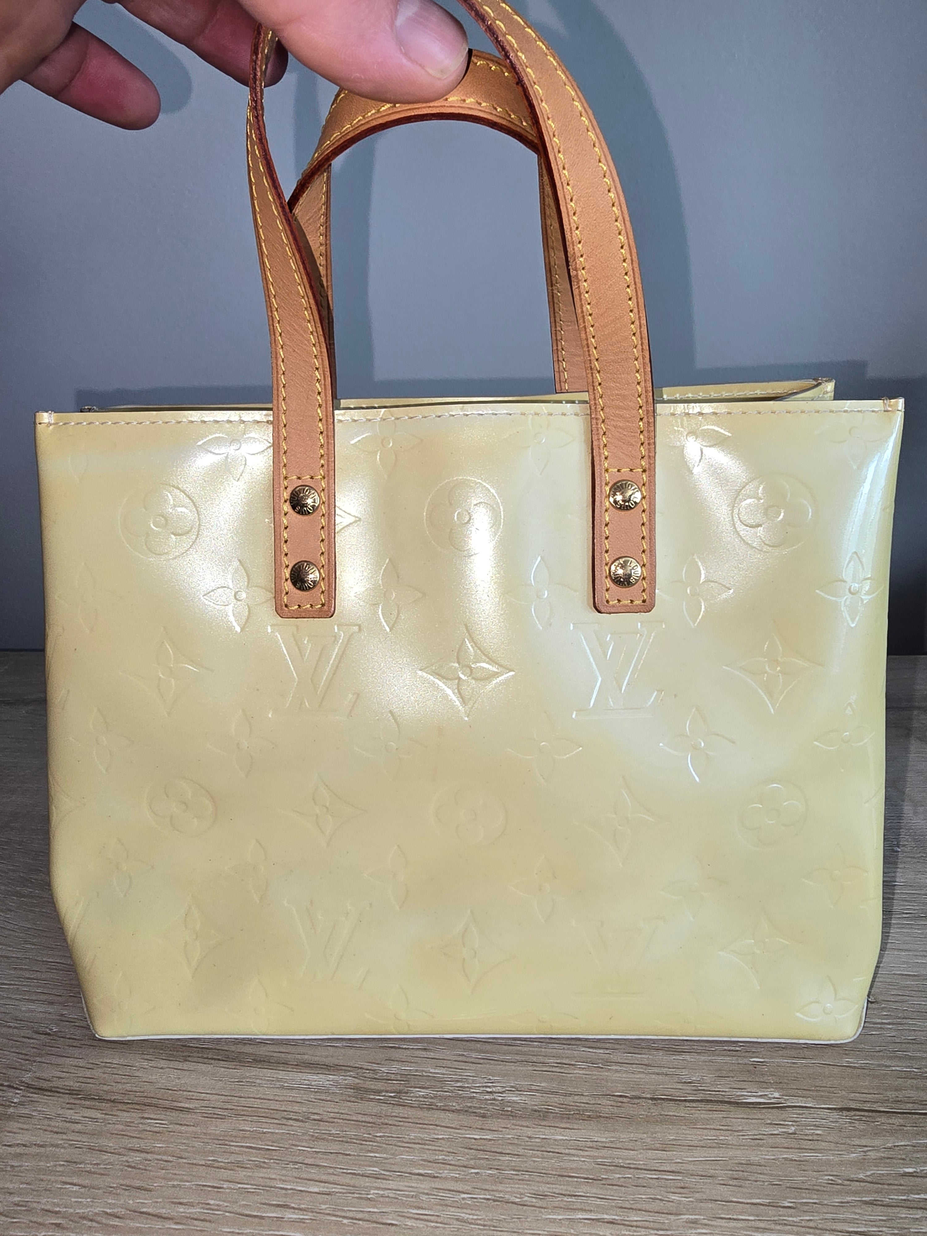 Louis Vuitton Vernis Patent Leather Reade PM in Yellow
