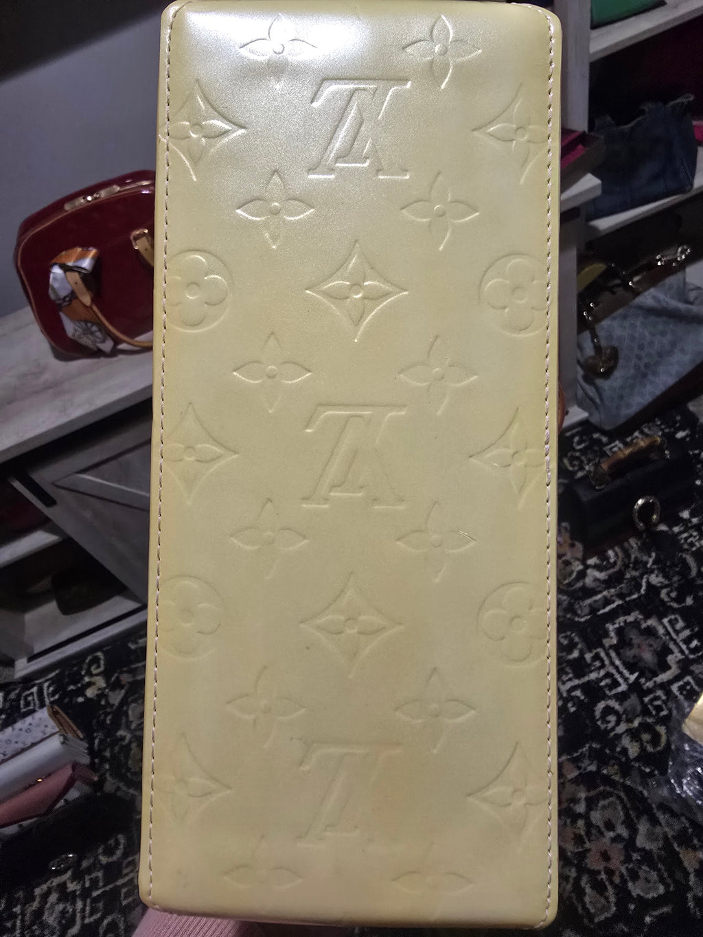 Louis Vuitton Vernis Patent Leather Reade PM in Yellow