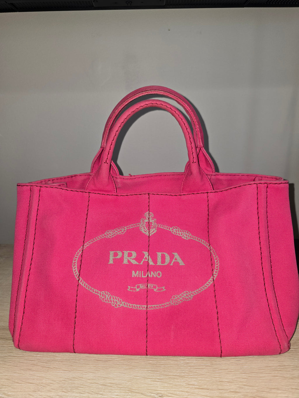 Prada Canapa Canvas Tote Bag — Large