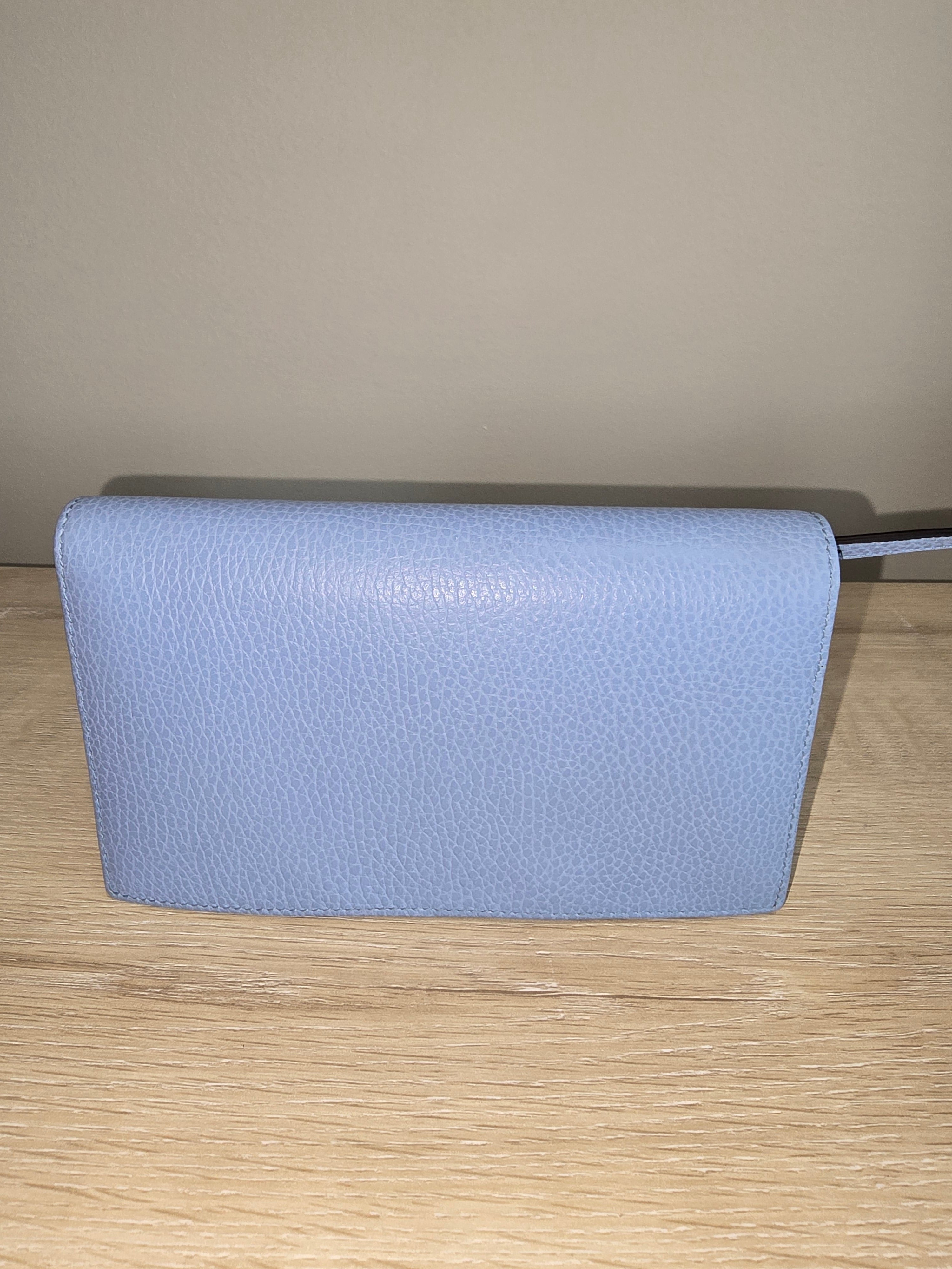 Gucci Swing Wallet on Strap — Baby Blue