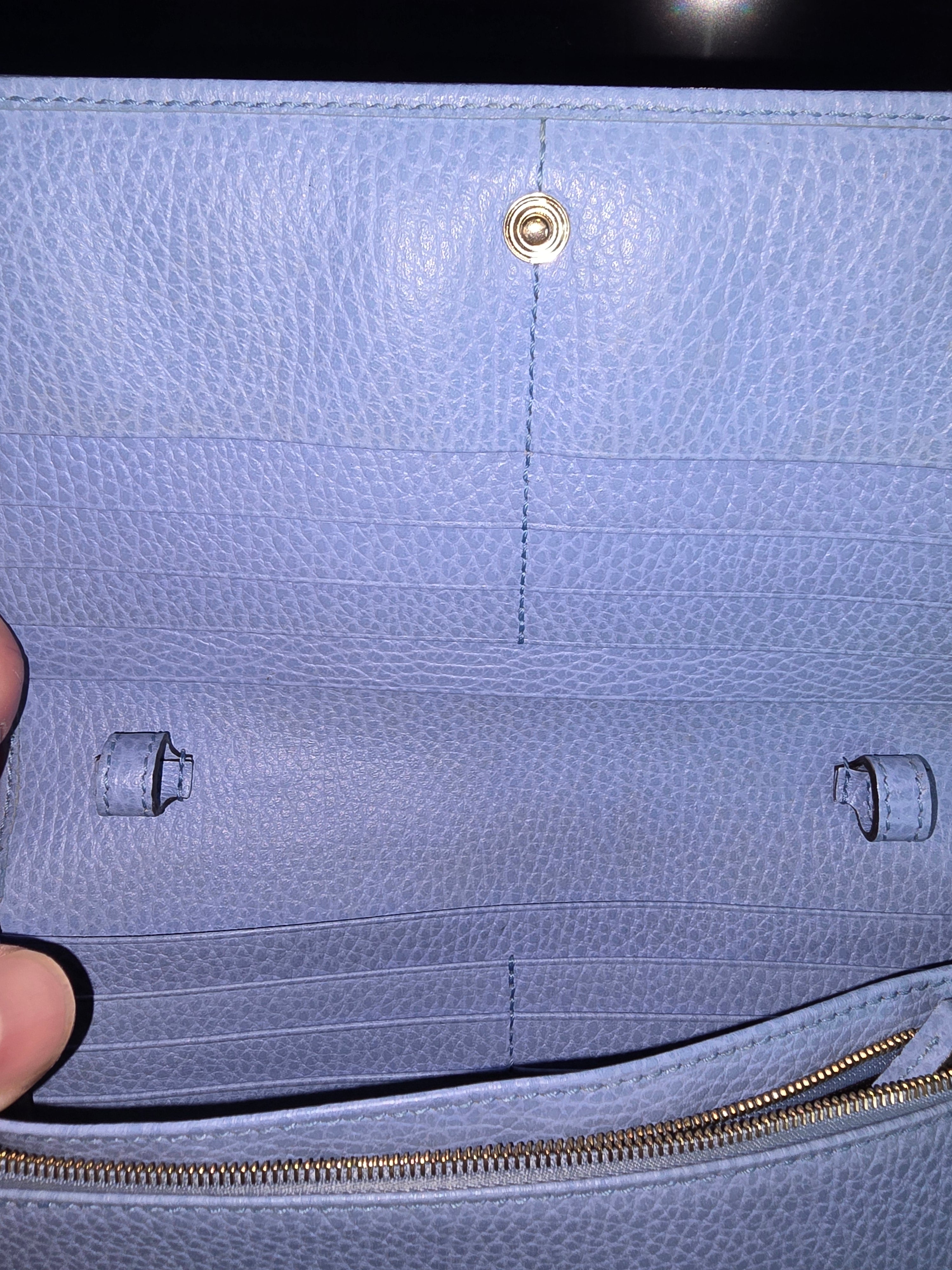 Gucci Swing Wallet on Strap — Baby Blue