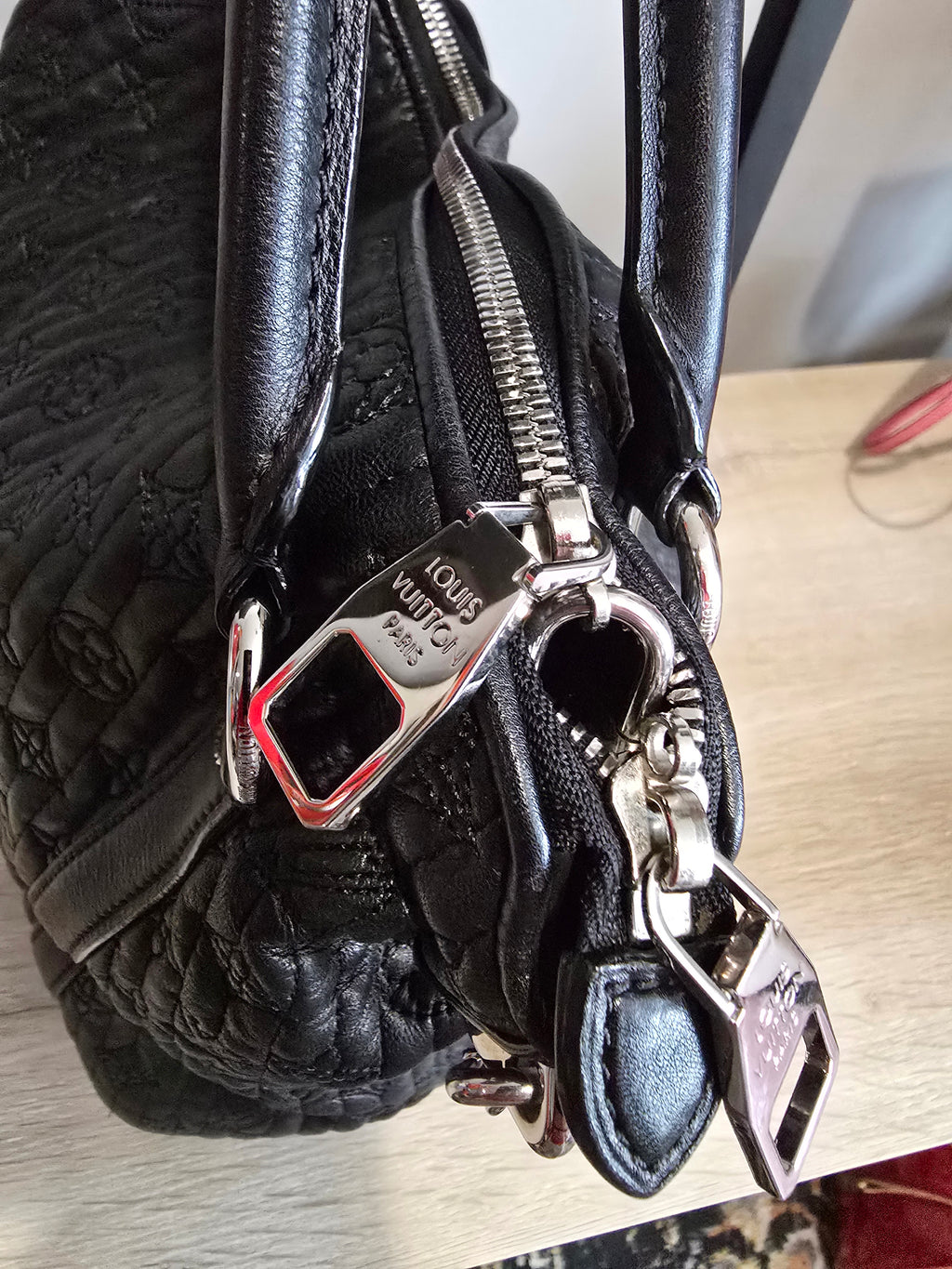 Louis Vuitton Monogram Antheia Ixia Embroidered Lambskin — Black Large