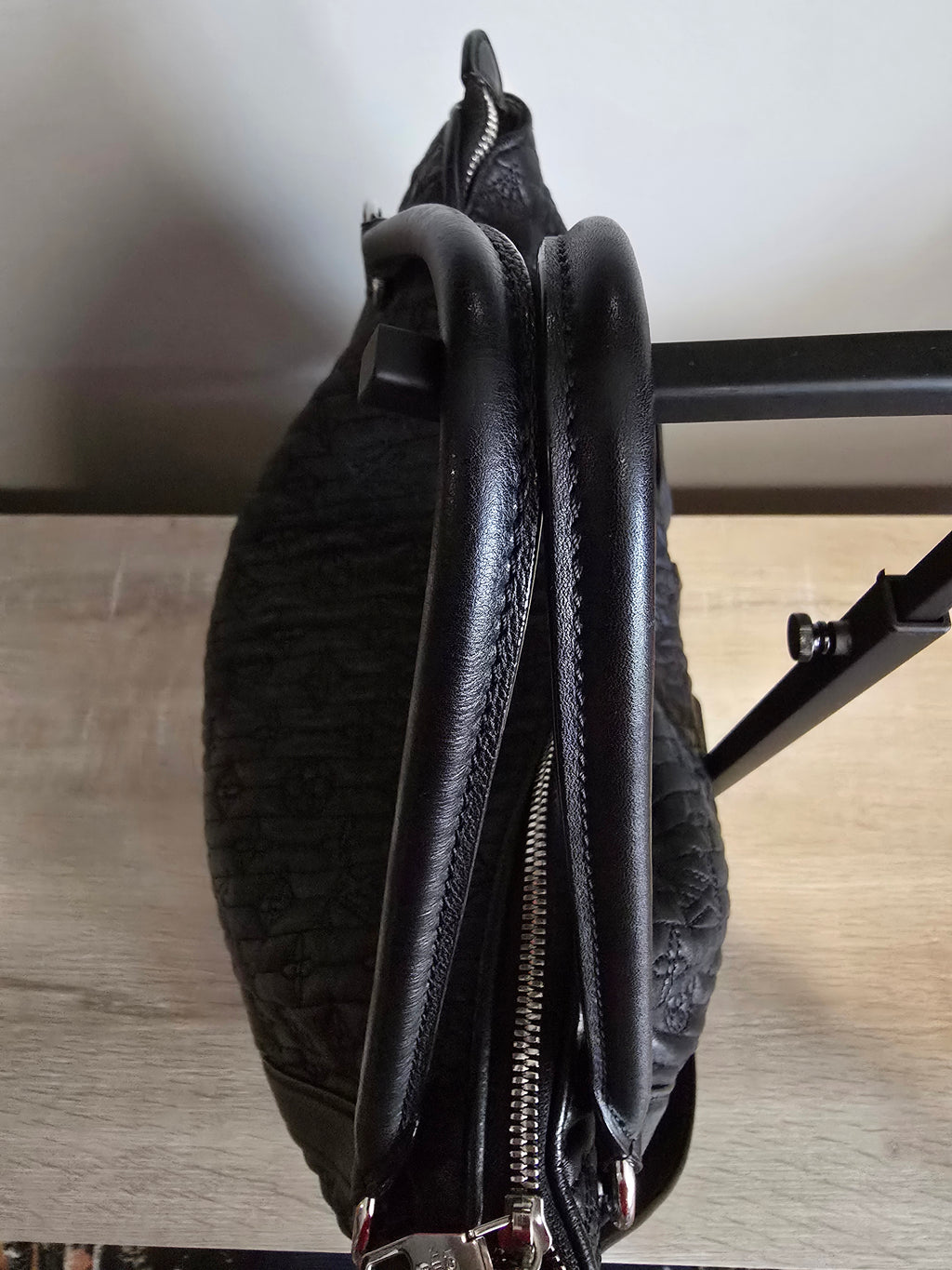Louis Vuitton Monogram Antheia Ixia Embroidered Lambskin — Black Large