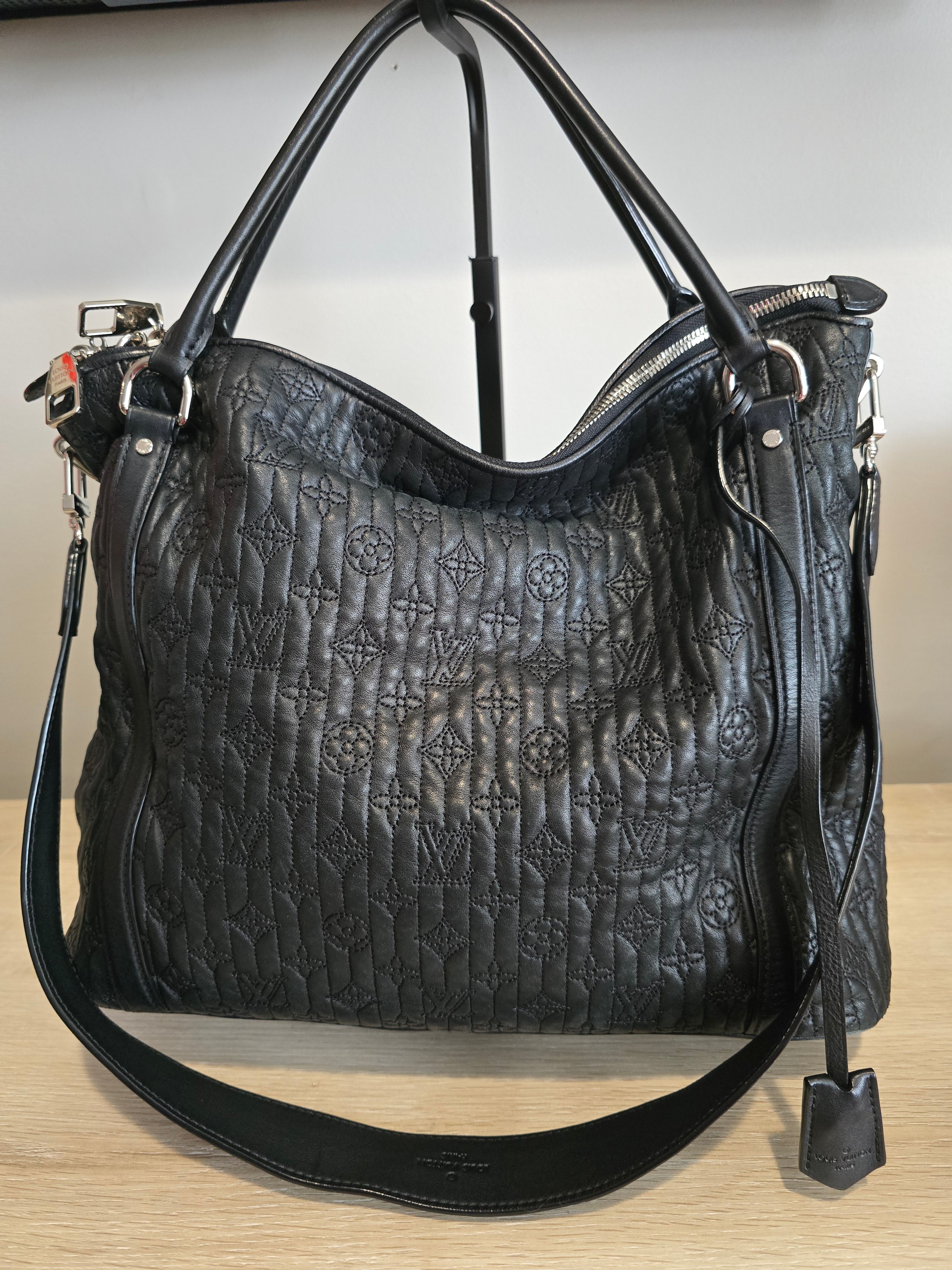 Louis Vuitton Monogram Antheia Ixia Embroidered Lambskin — Black Large