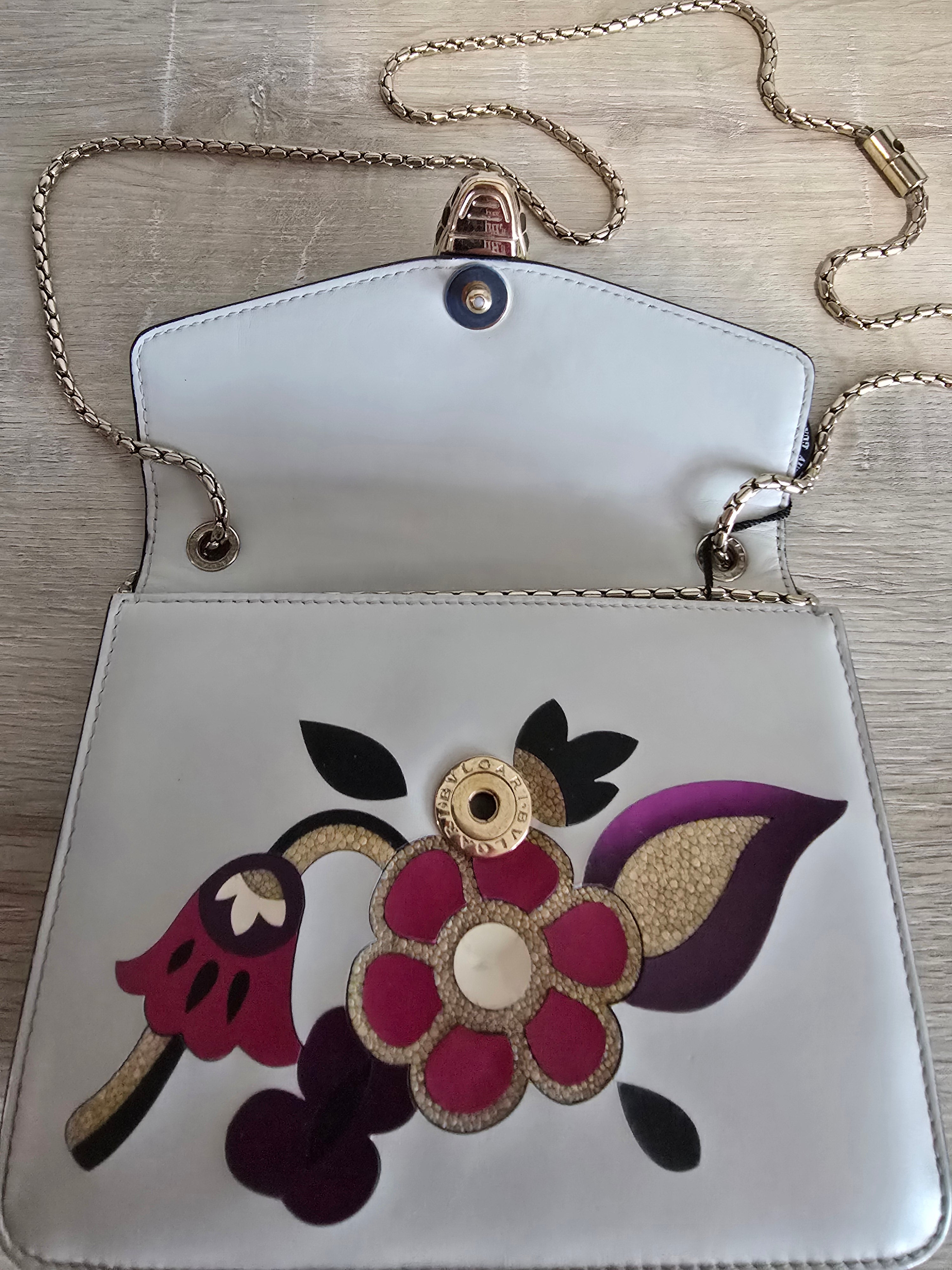 Bvlgari Serpenti Forever Crossbody — White Onyx Special Edition Small