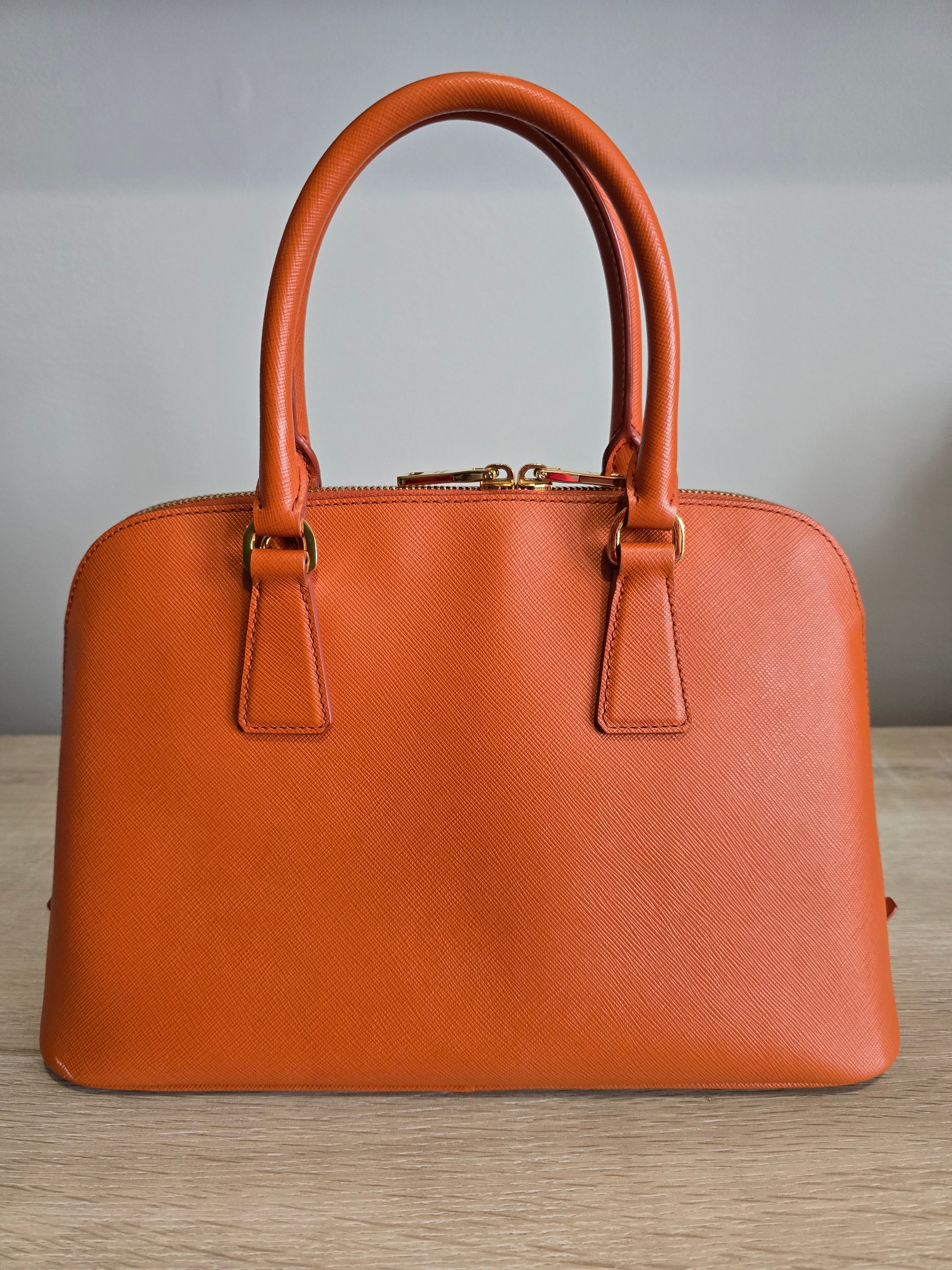Prada Saffiano Shoulder Bag — Papaya