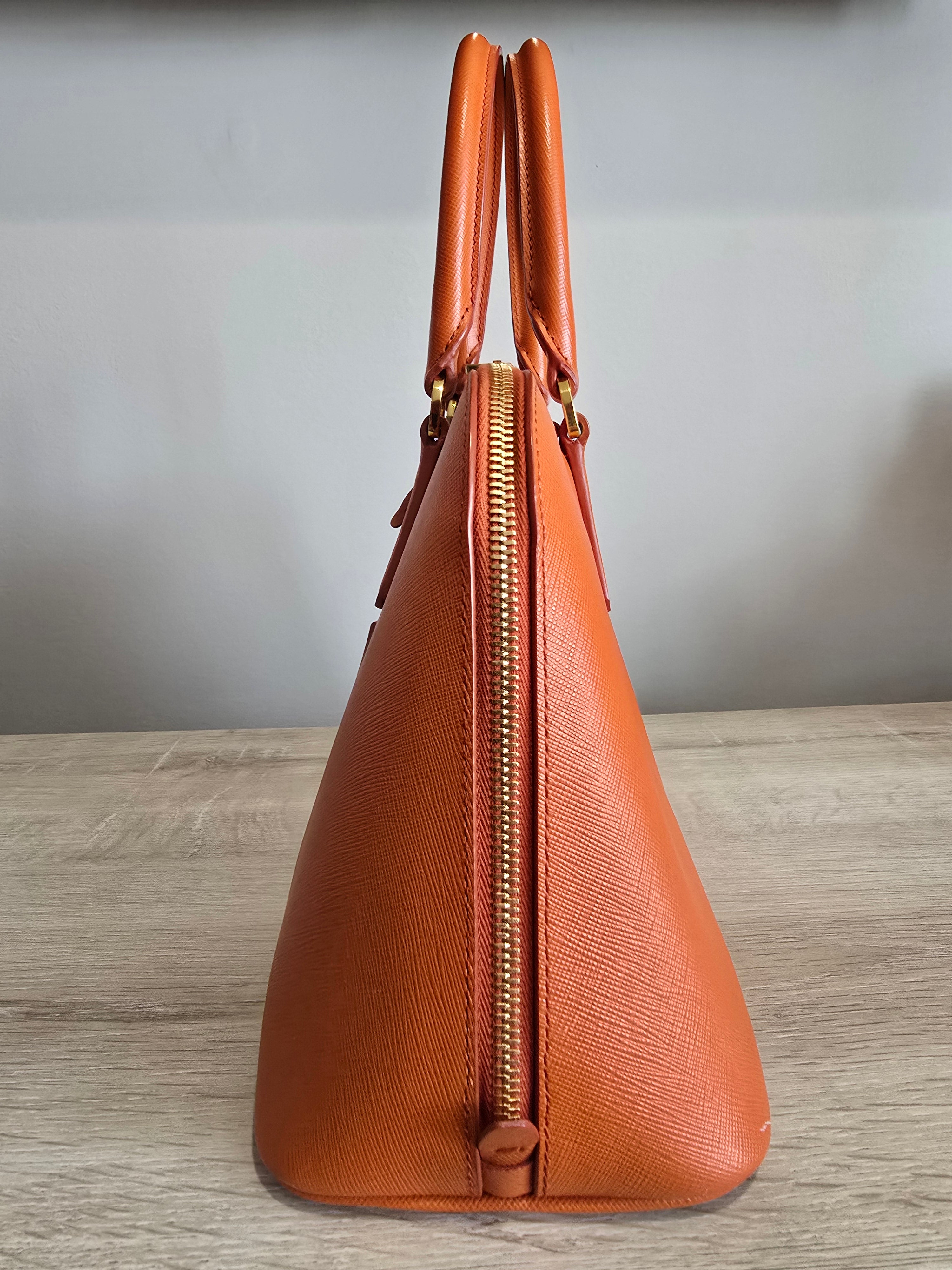 Prada Saffiano Shoulder Bag — Papaya