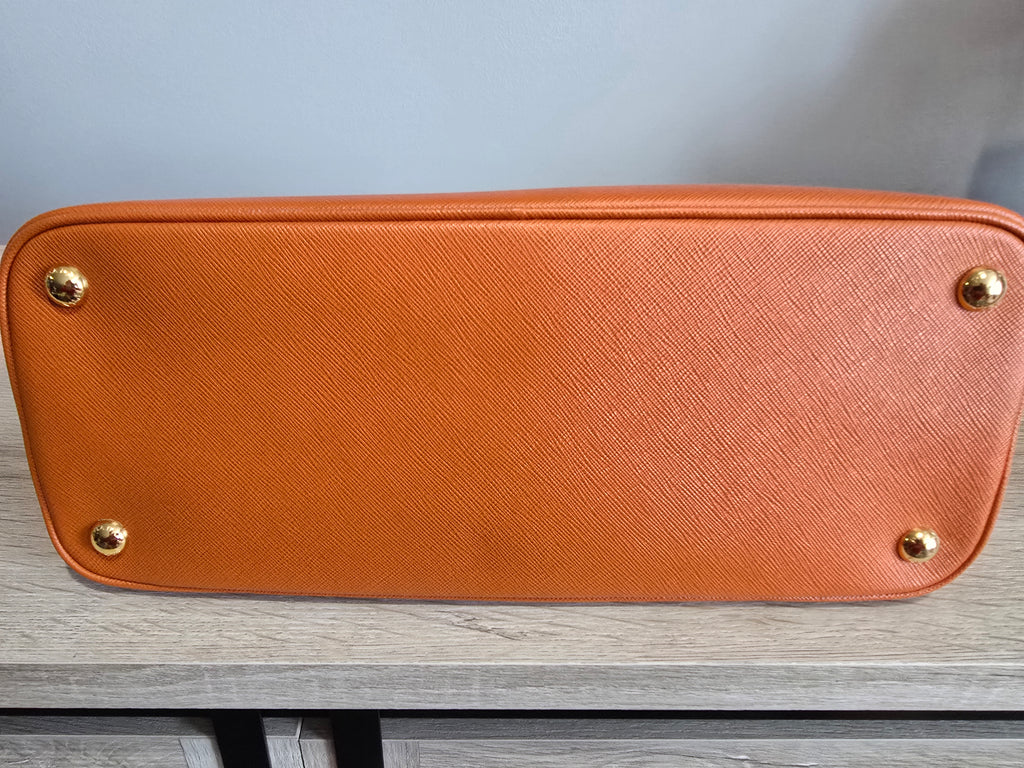 Prada Saffiano Shoulder Bag — Papaya