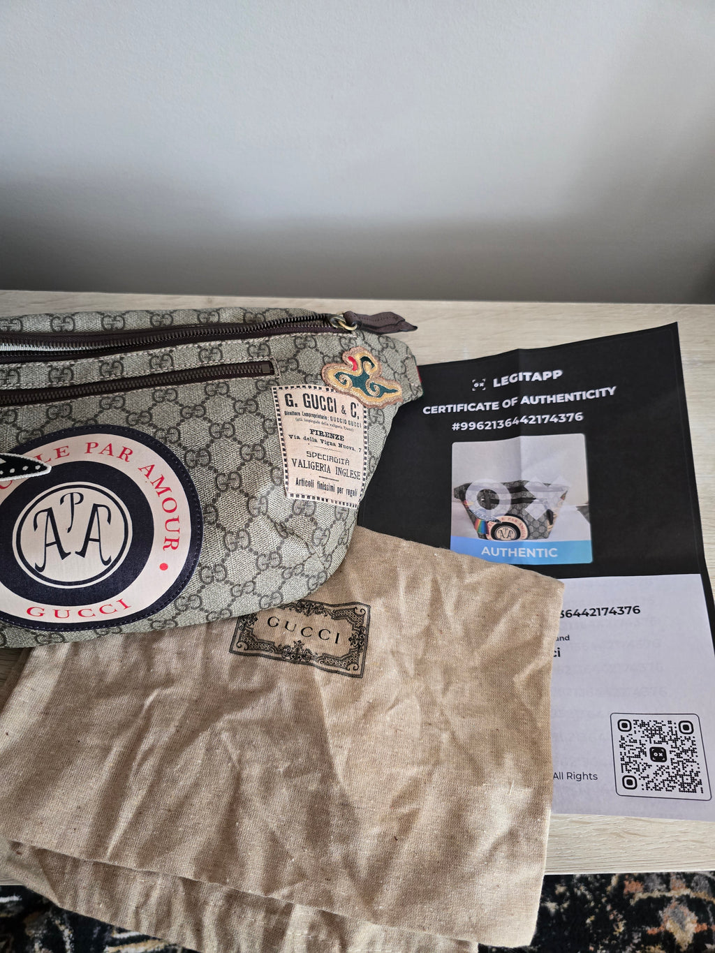 Gucci Supreme Monogram Courrier Belt Bag