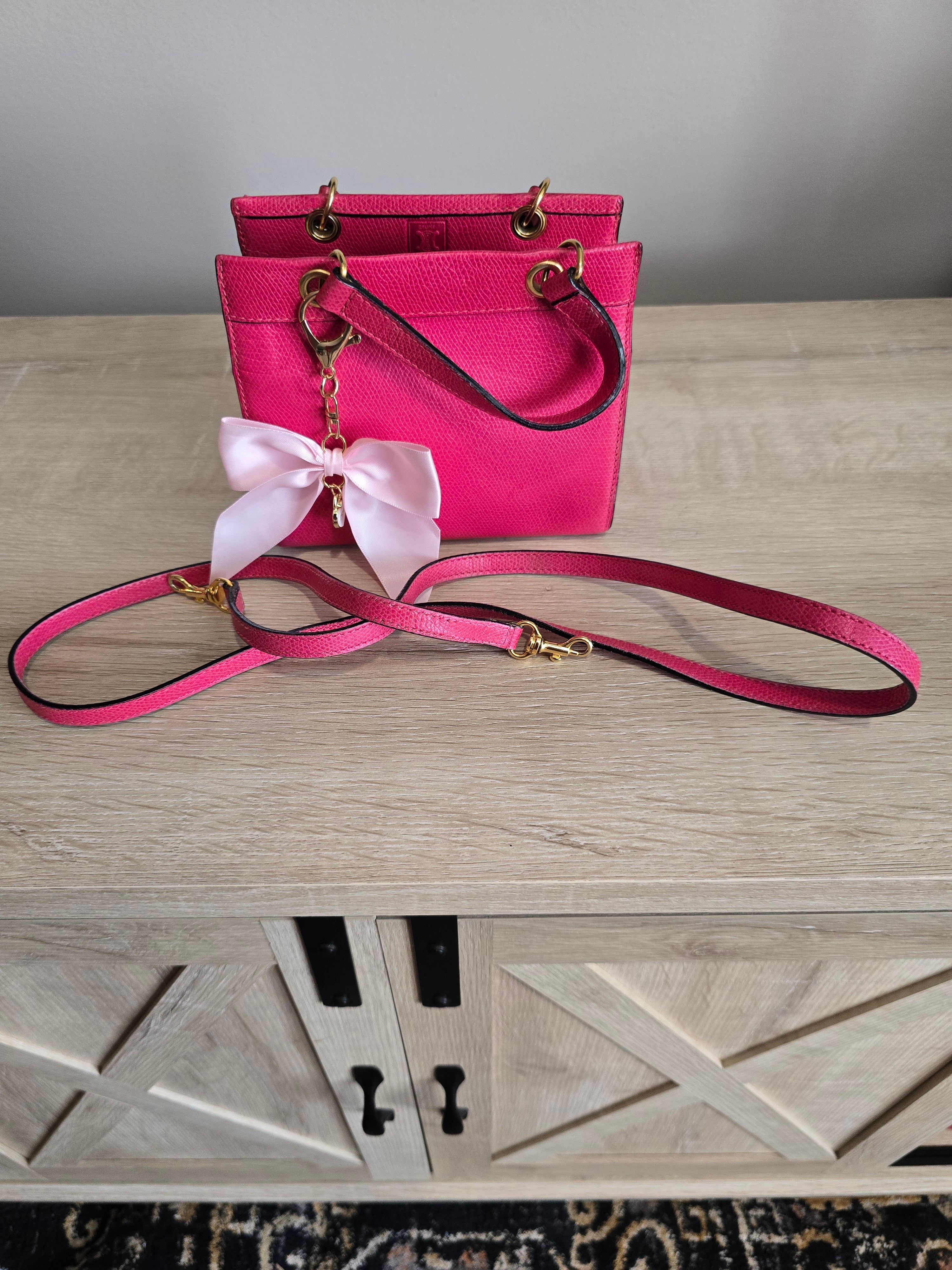 Celine Pink Mini Crossbody Bag — Gold Hardware