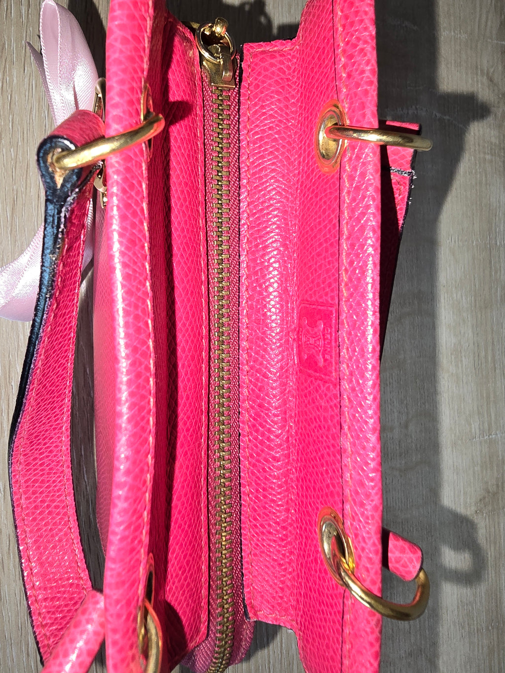 Celine Pink Mini Crossbody Bag — Gold Hardware