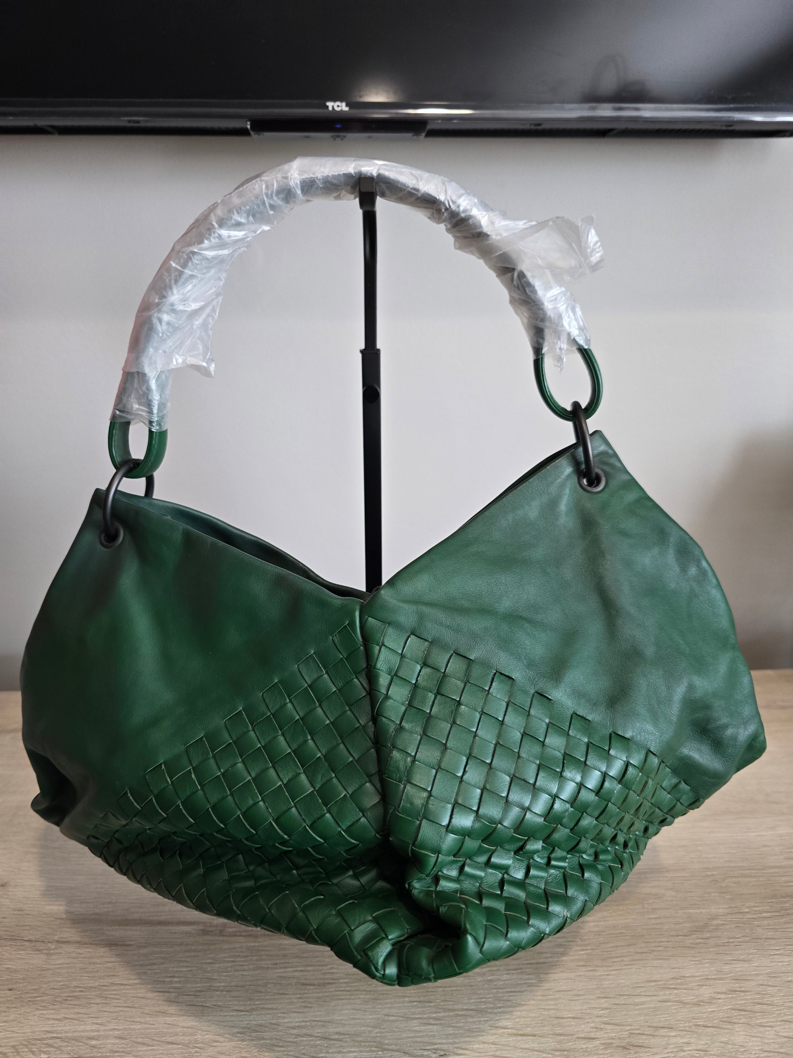 Bottega Veneta Fortune Cookie Hobo — Dark Green