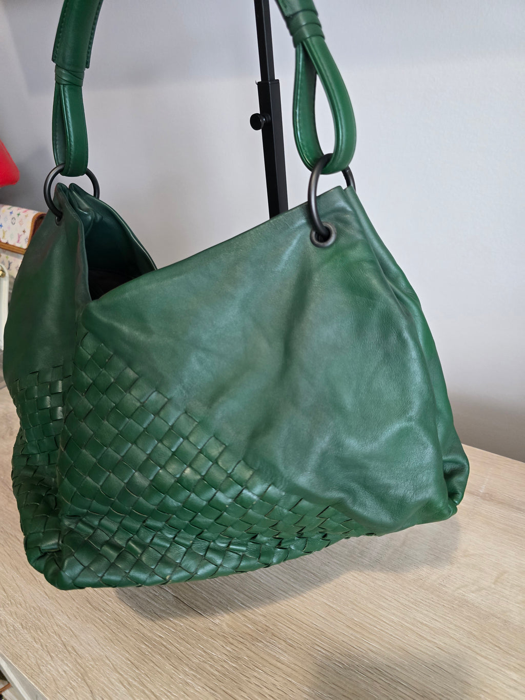 Bottega Veneta Fortune Cookie Hobo — Dark Green