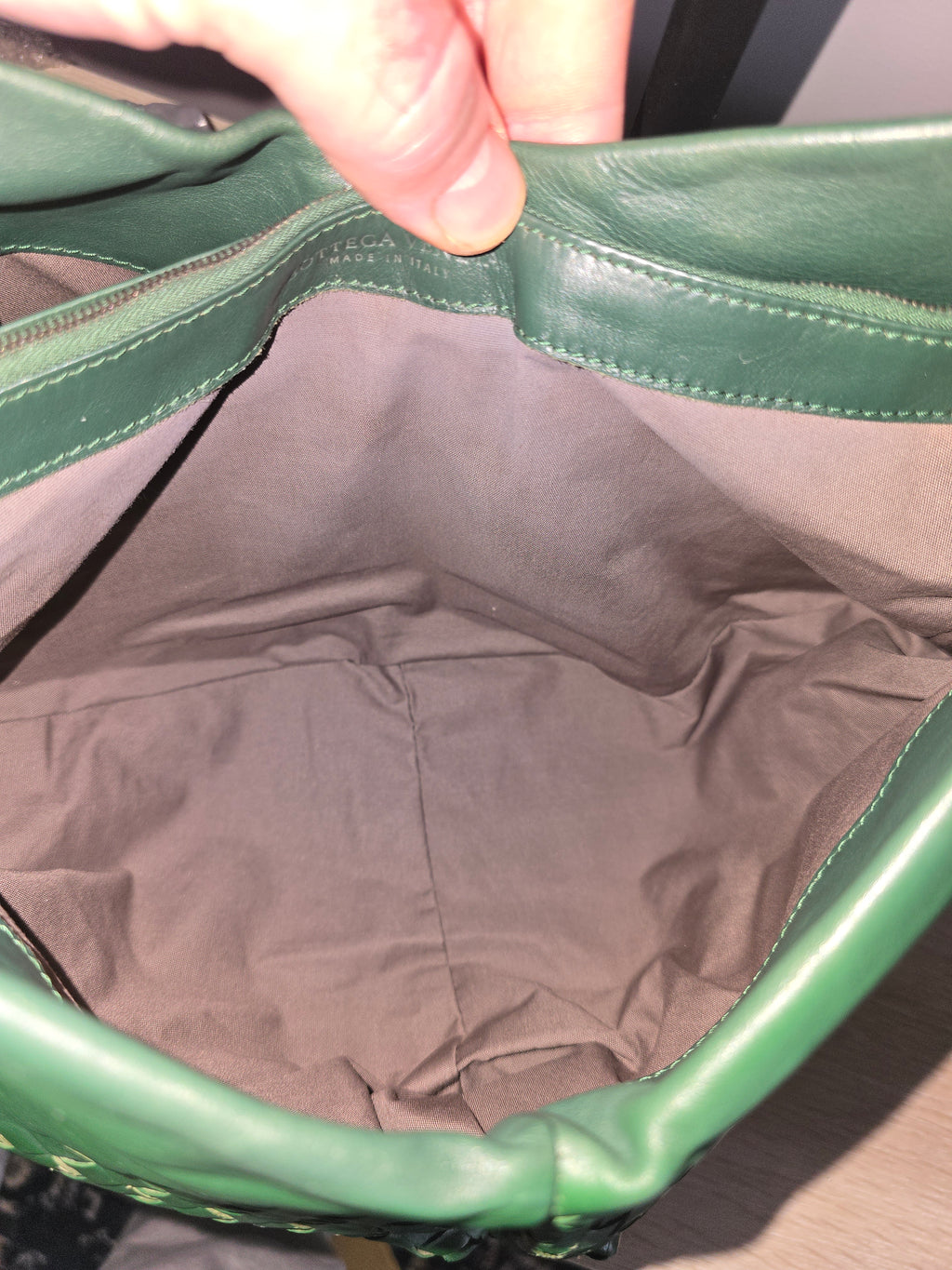 Bottega Veneta Fortune Cookie Hobo — Dark Green