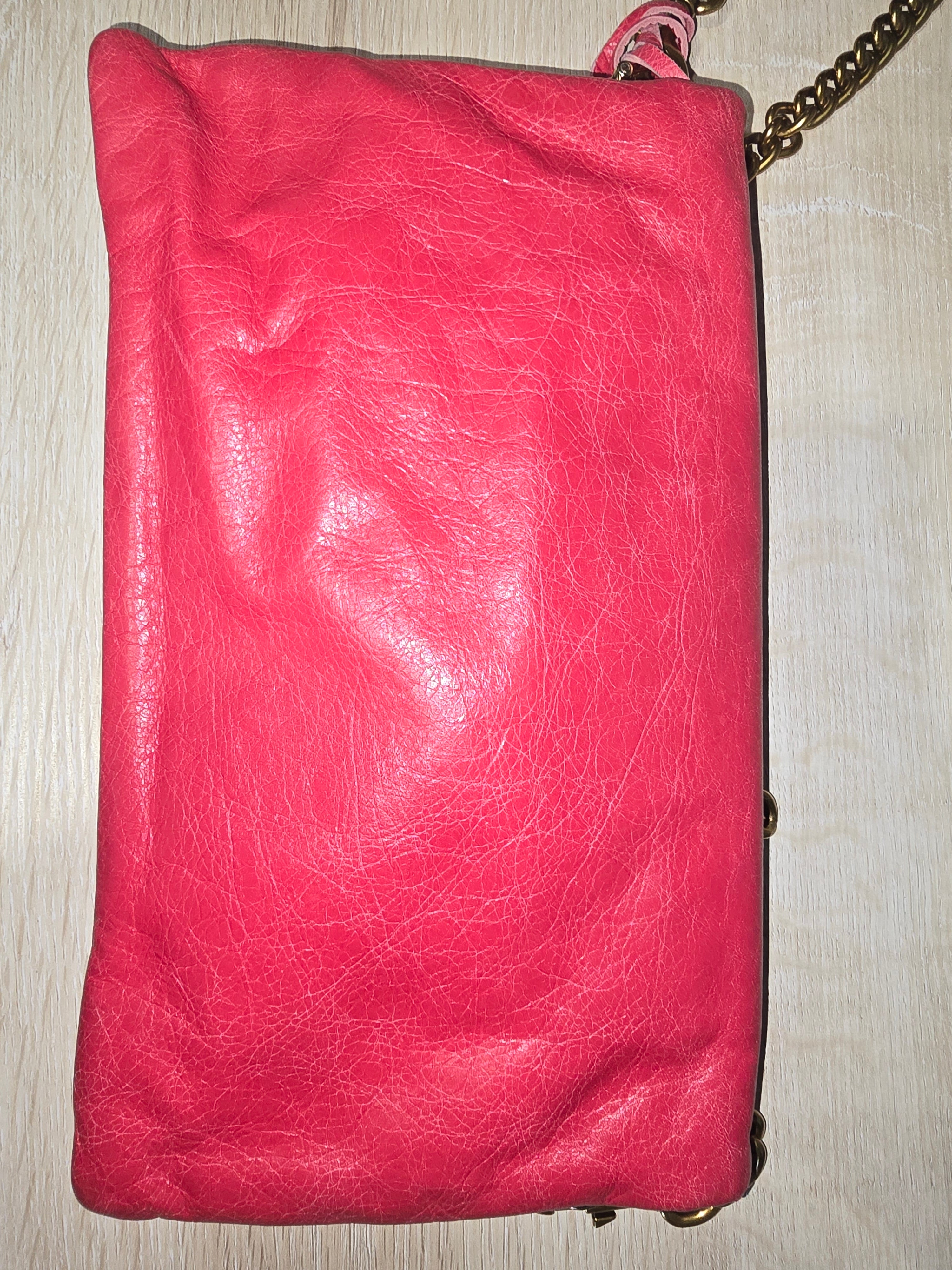 Balenciaga Giant Envelope Clutch — Pink with Gold Hardware