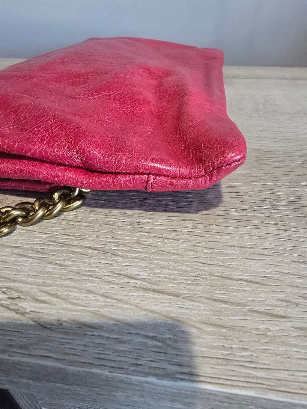 Balenciaga Giant Envelope Clutch — Pink with Gold Hardware