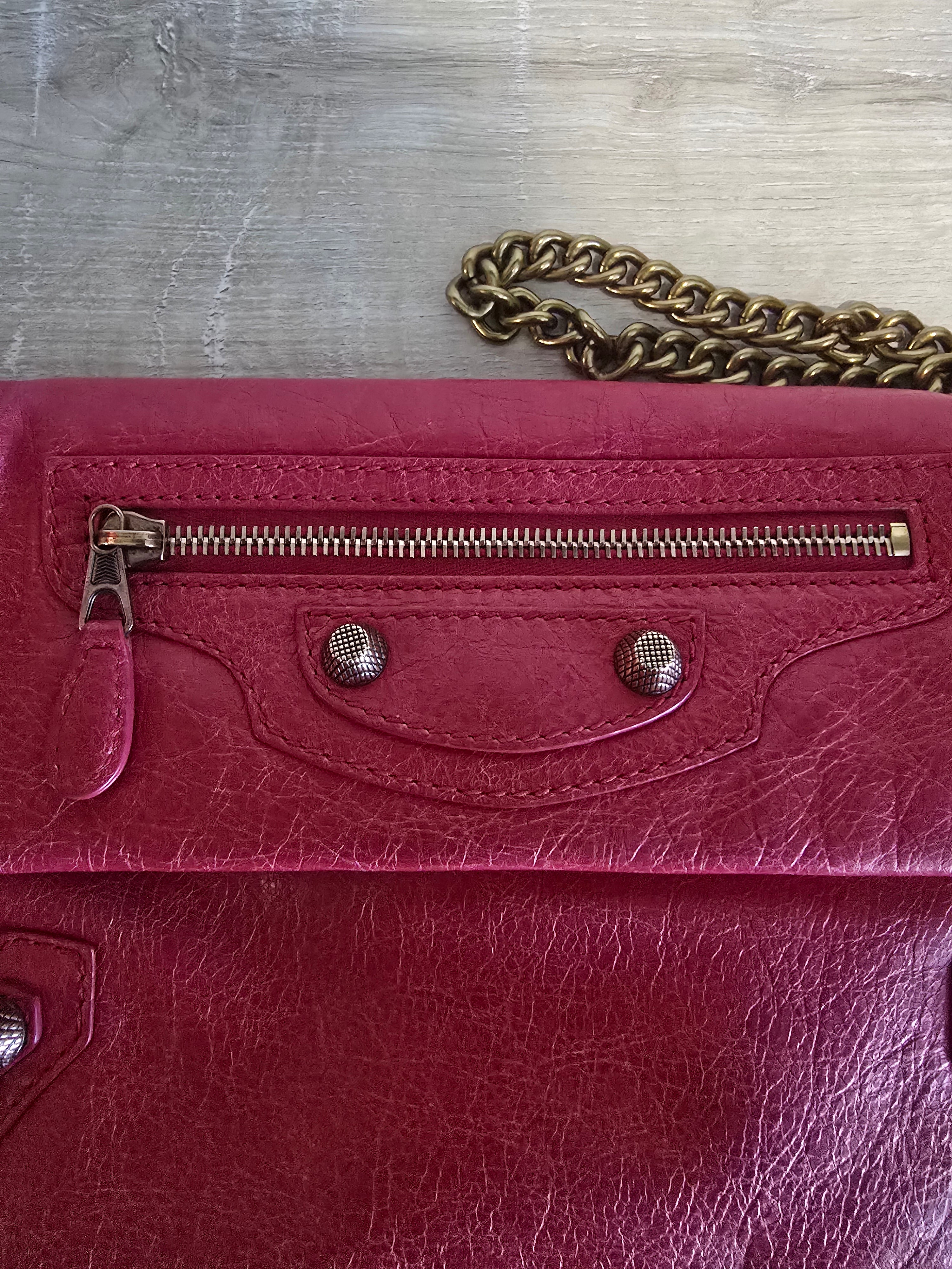 Balenciaga Giant Envelope Clutch — Pink with Gold Hardware