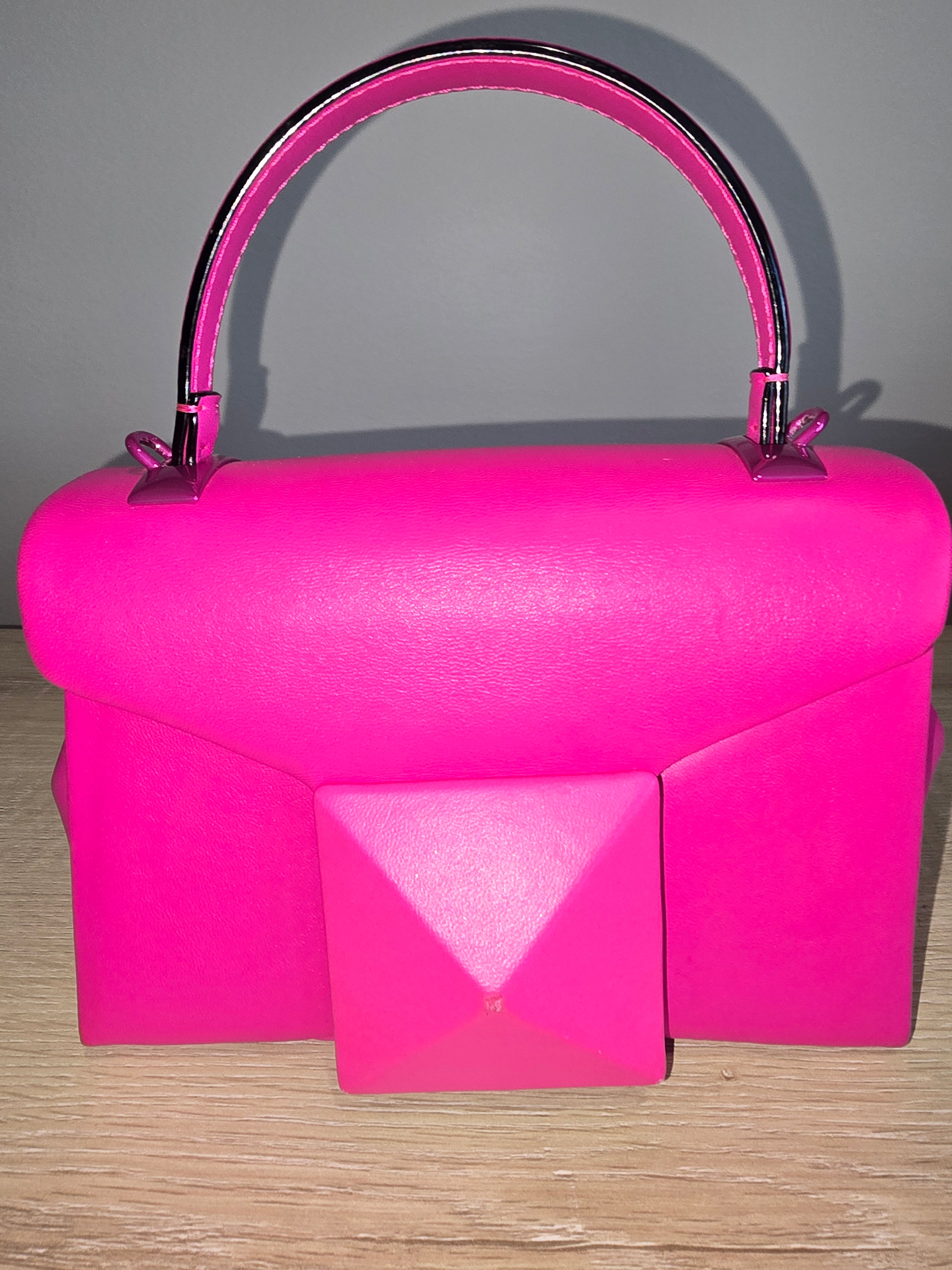 Valentino Garavani Mini One Stud Bag — Pink Nappa Leather