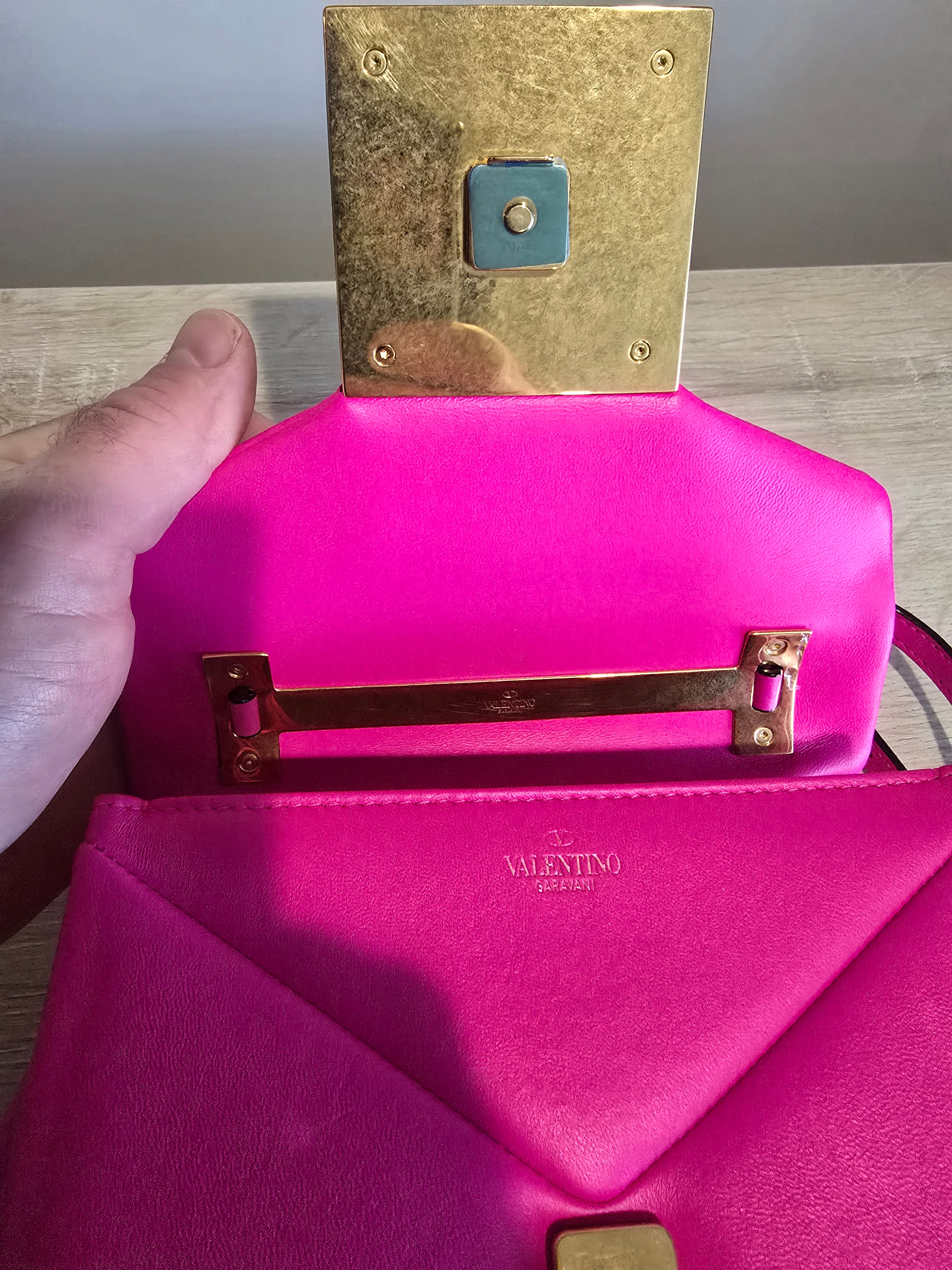 Valentino Garavani Mini One Stud Bag — Pink Nappa Leather